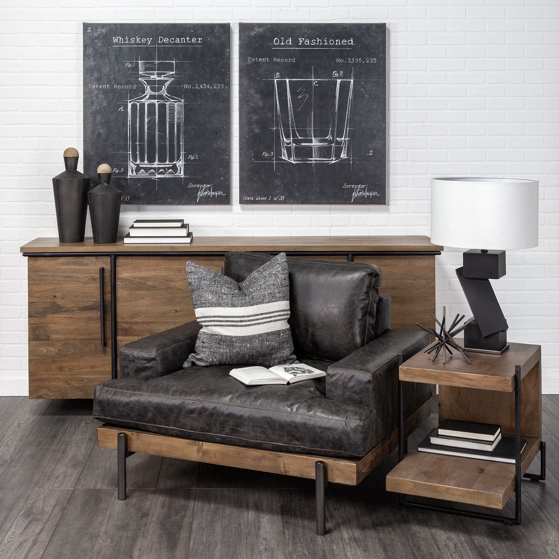 Maddox U-shaped End/Side Table