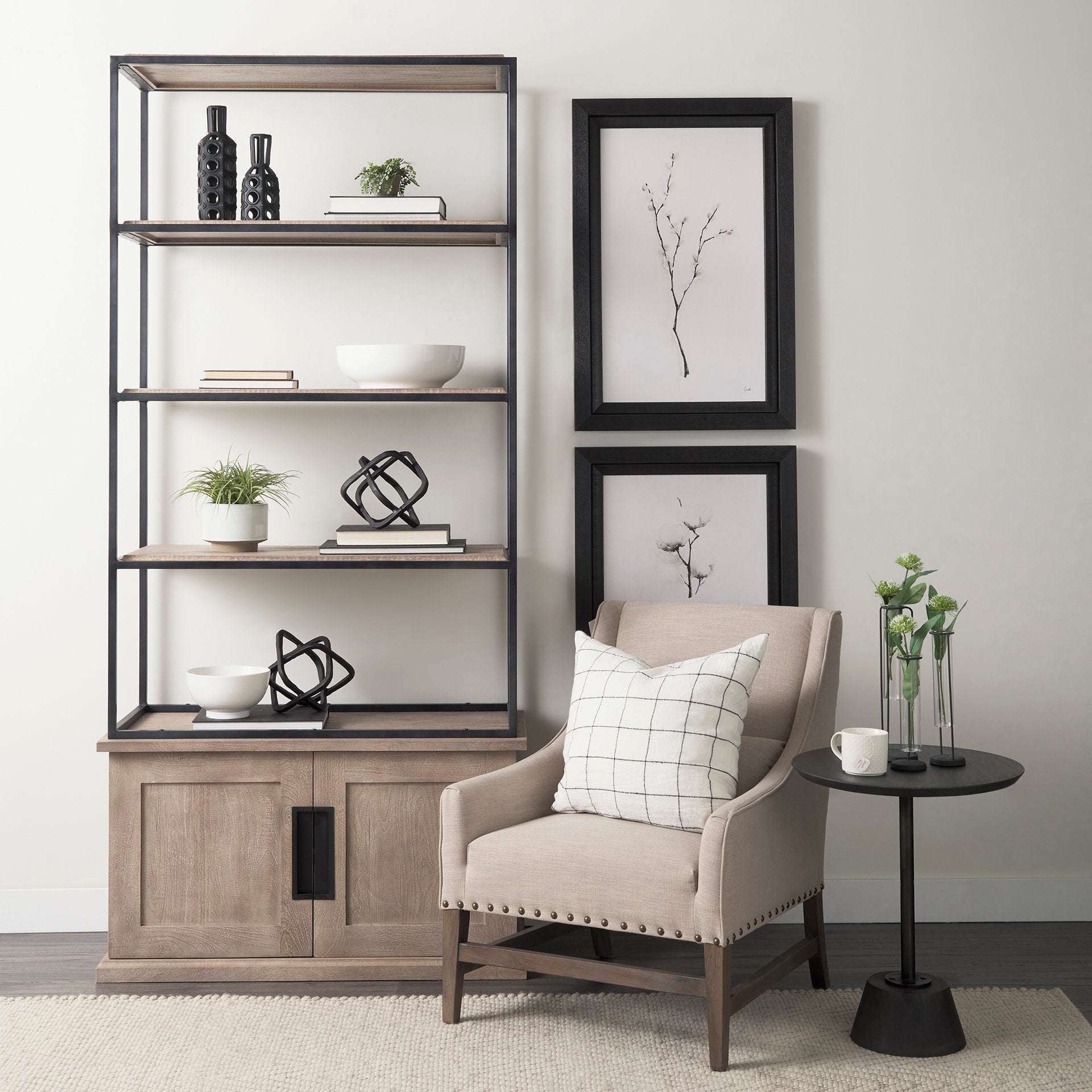 Maxwell Pedestal Side Table
