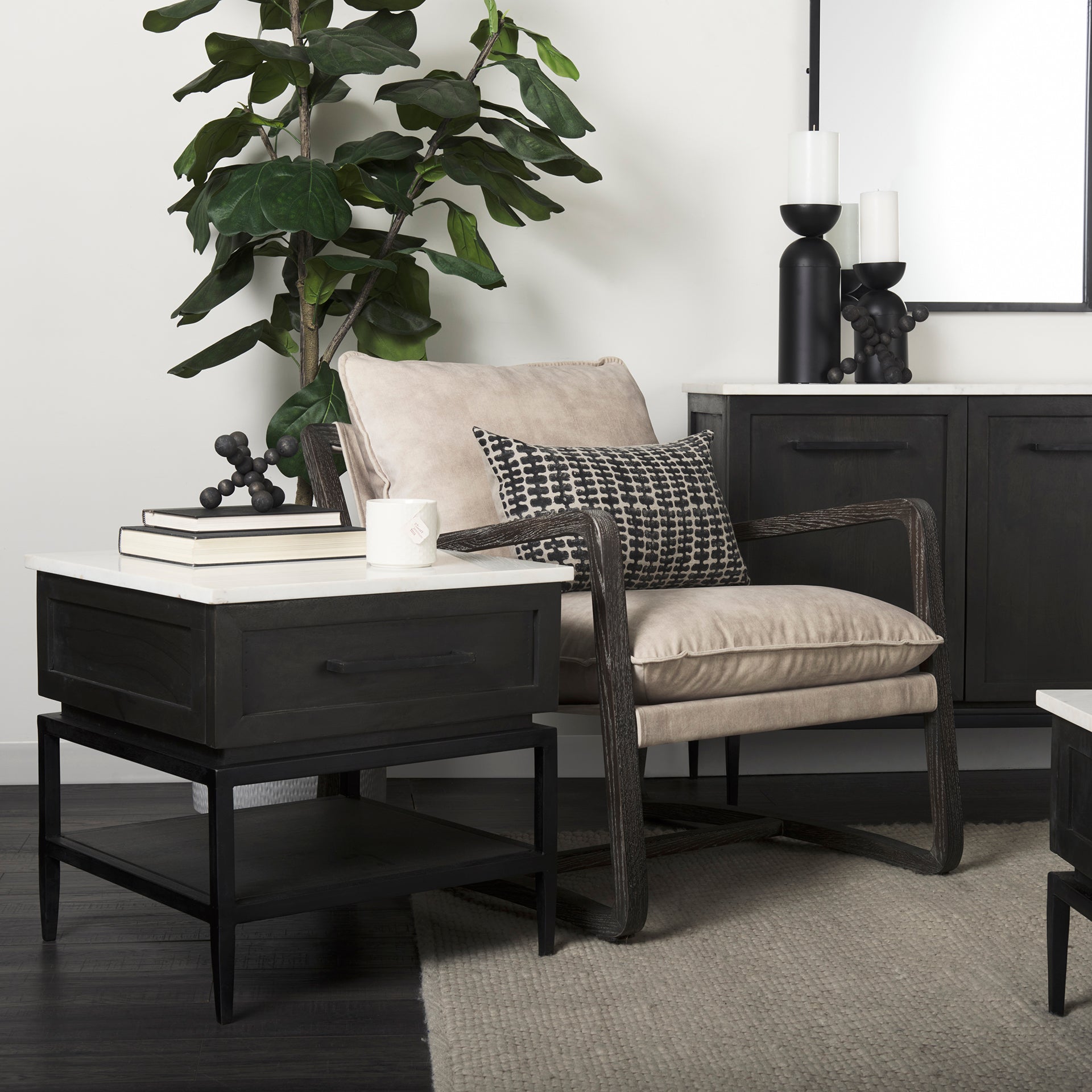 Divina 1 Drawer Side Table