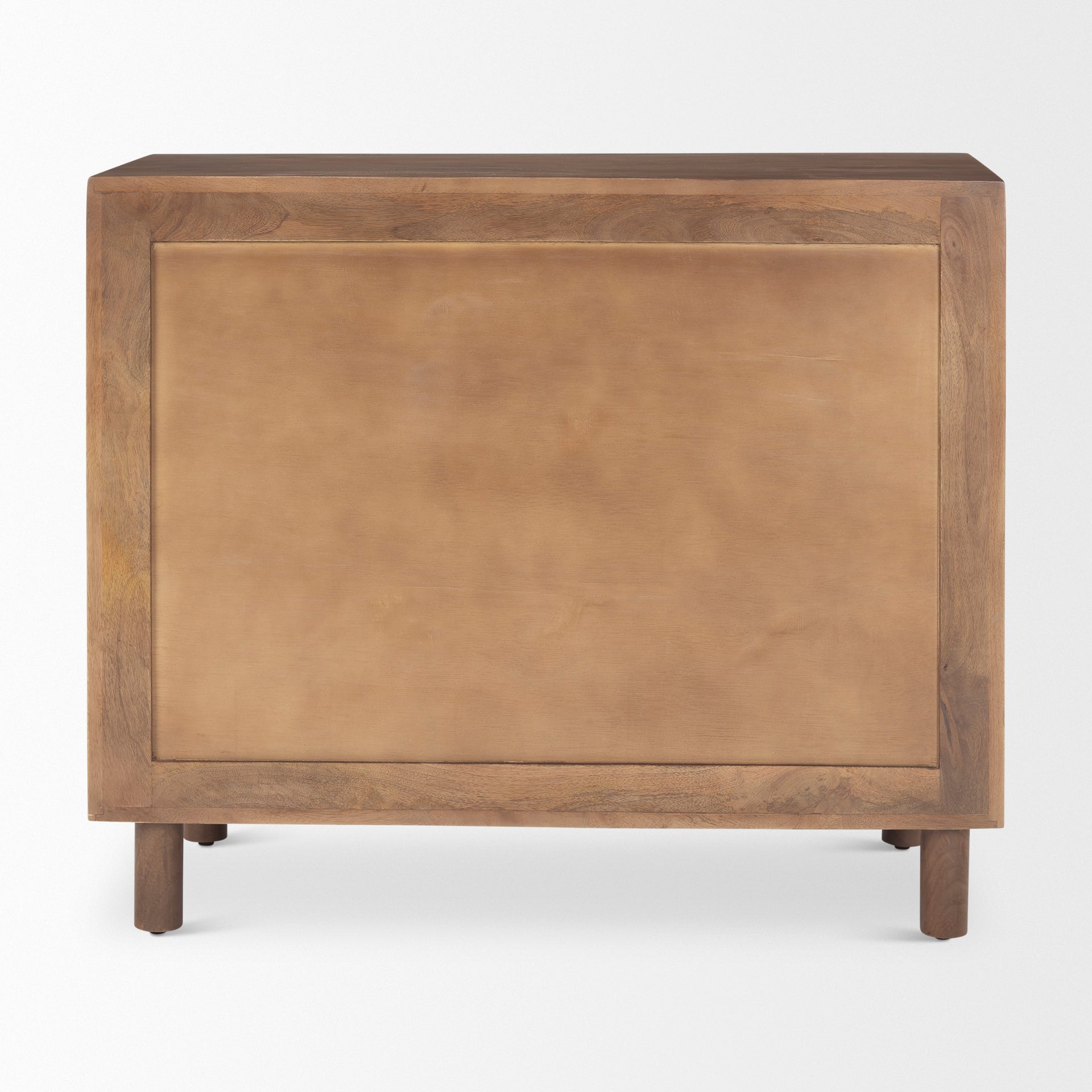 Astrid 36L x 17W x 30.3H Medium Brown Solid Wood 3 Drawer Cabinet