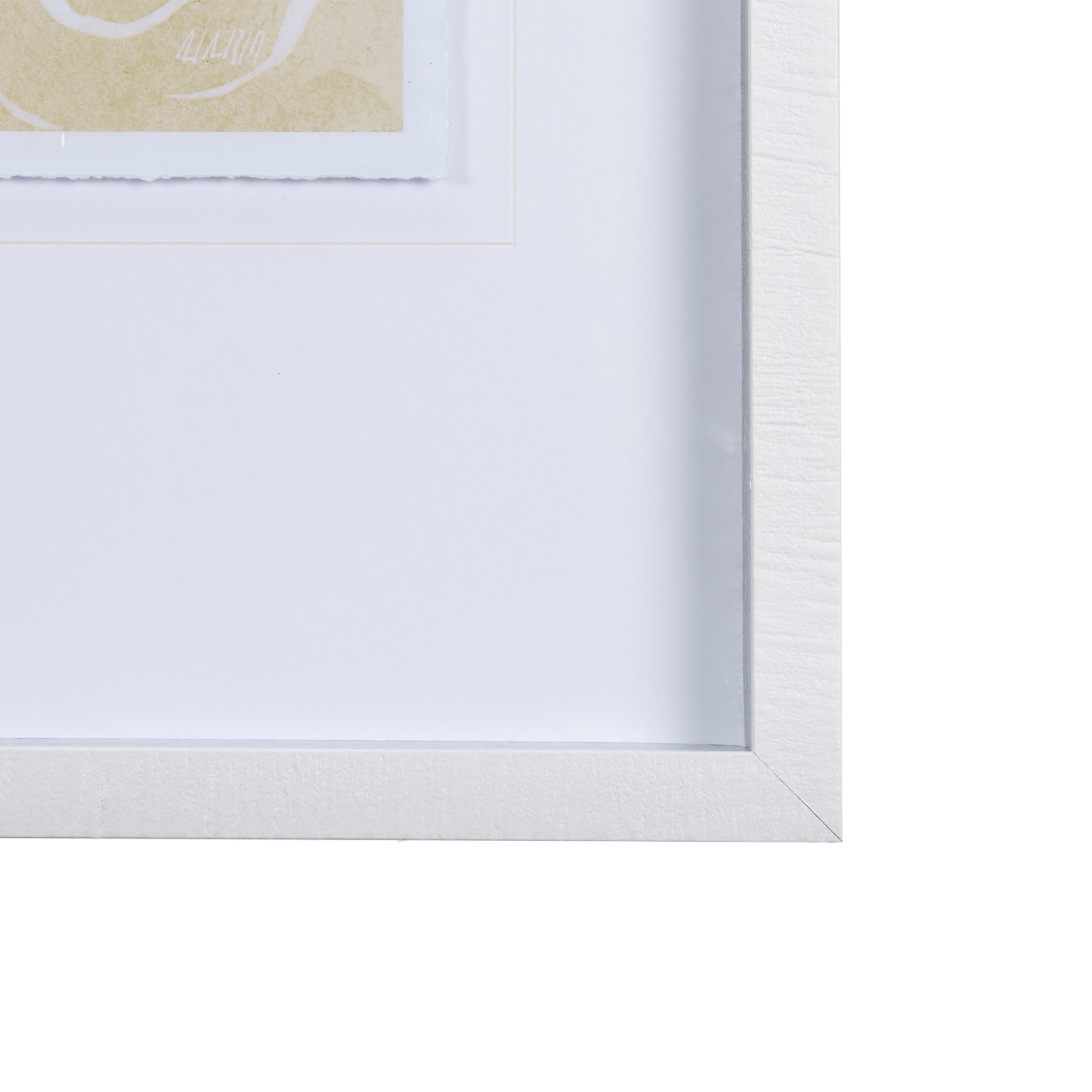 Thread Yellow II by Mercana Studio a Hand Embellished Textured Framed Art Print Matted under Glass