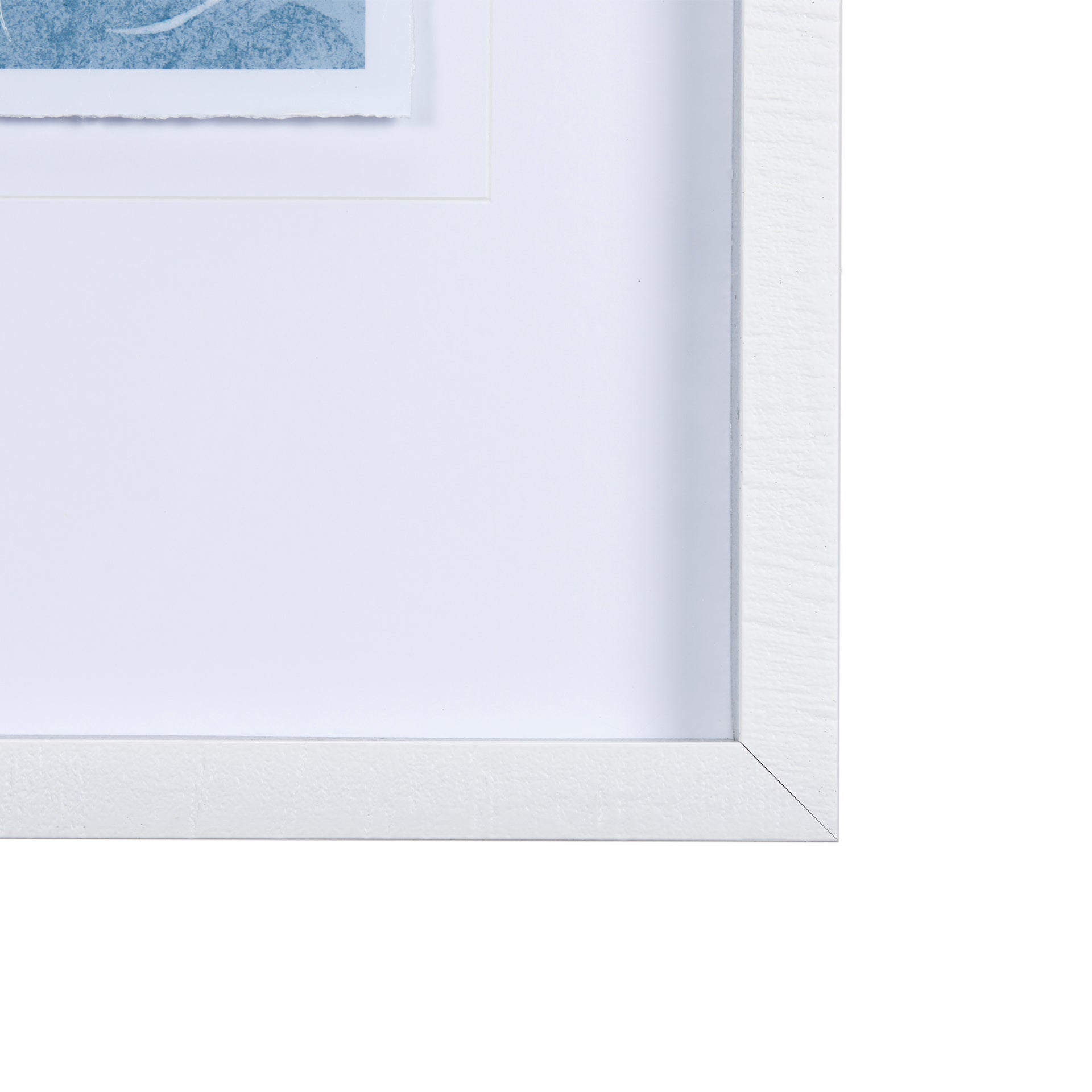 Thread Blue II by Mercana Studio a Hand Embellished Textured Framed Art Print Matted under Glass