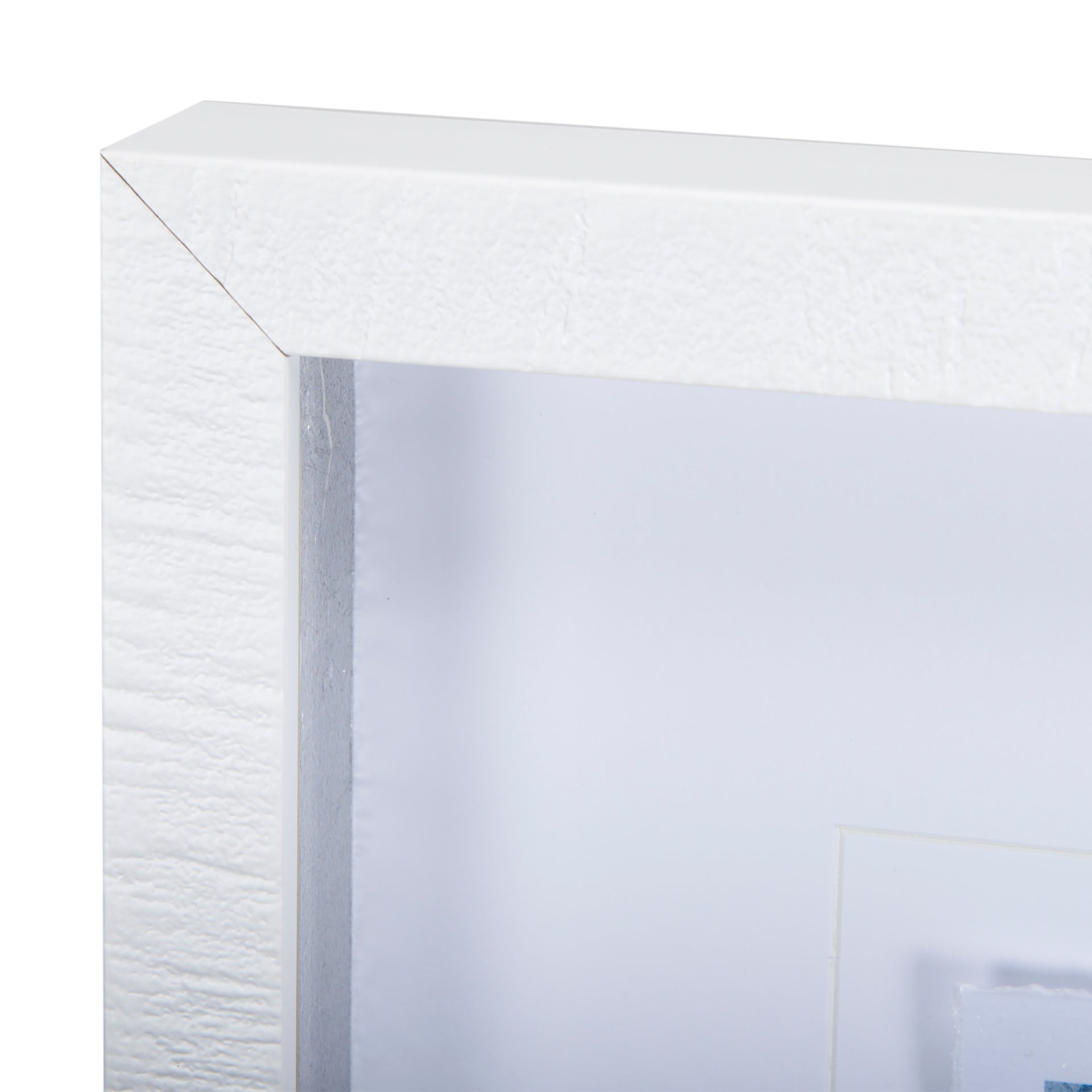 Thread Blue II by Mercana Studio a Hand Embellished Textured Framed Art Print Matted under Glass