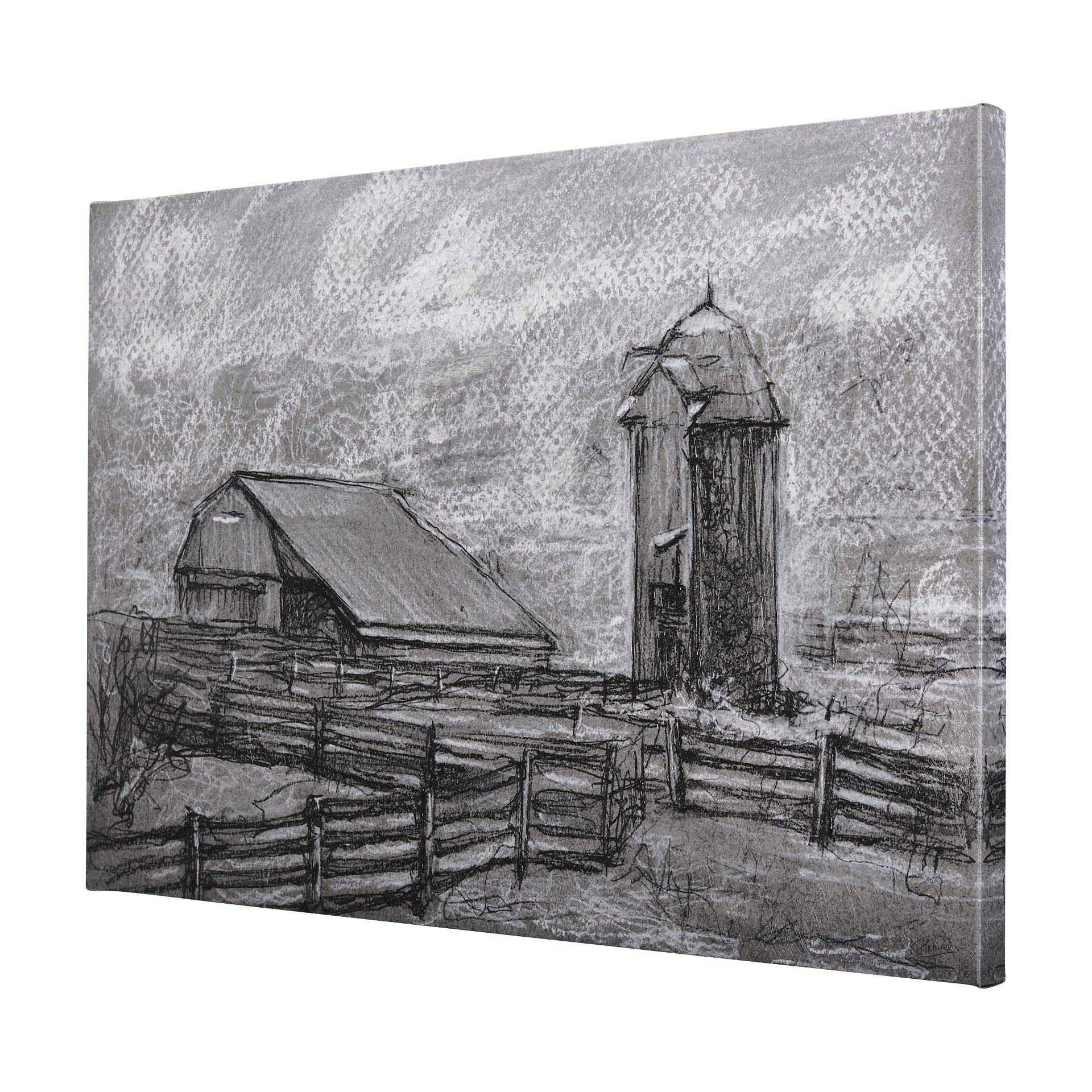 Farm view sketch II
