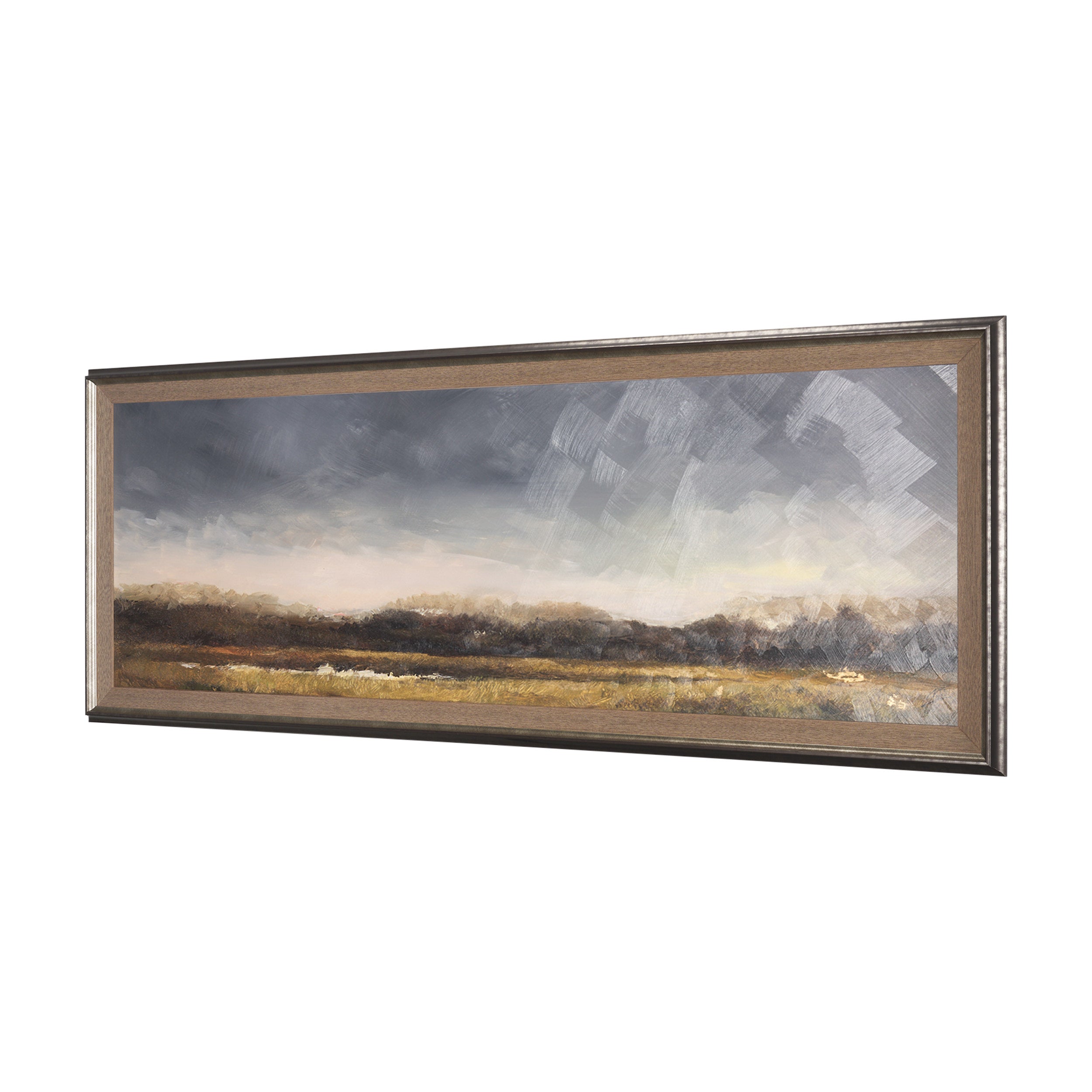 Rainy Landscape by Mercana Studio a Hand Embelished Textured Framed Art Print