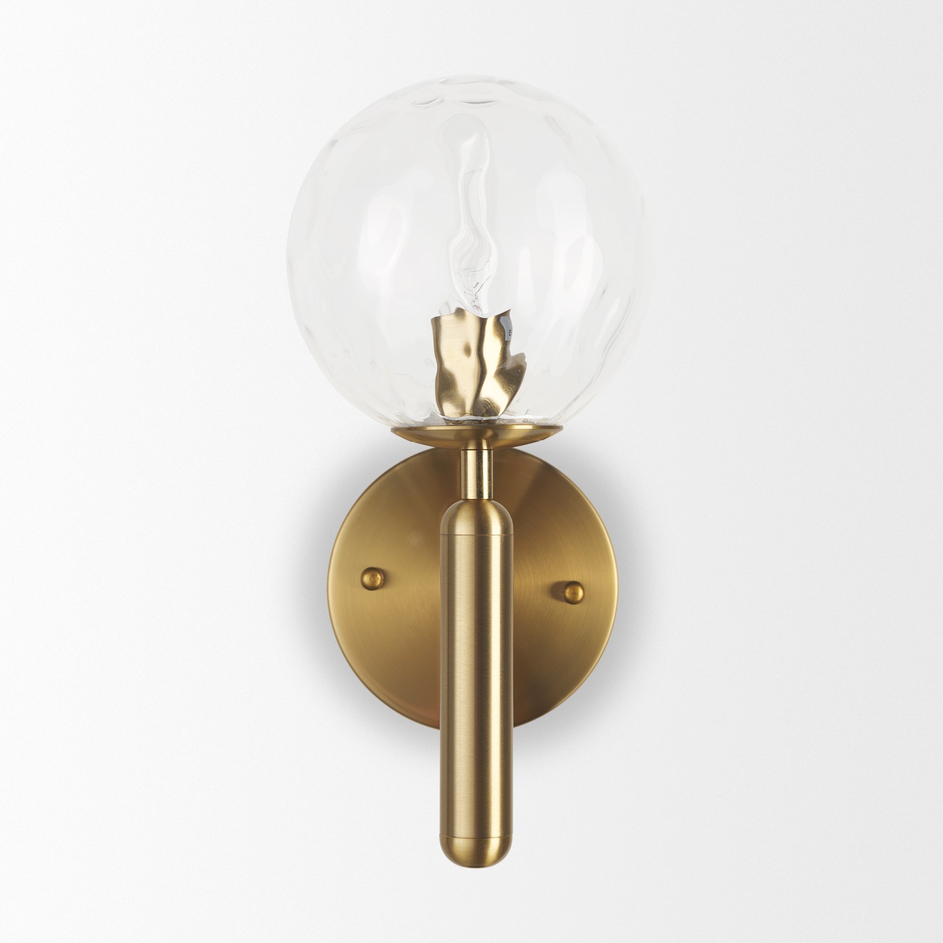 Britton Gold Metal w/ Clear Glass Globe 1-Light Wall Sconce