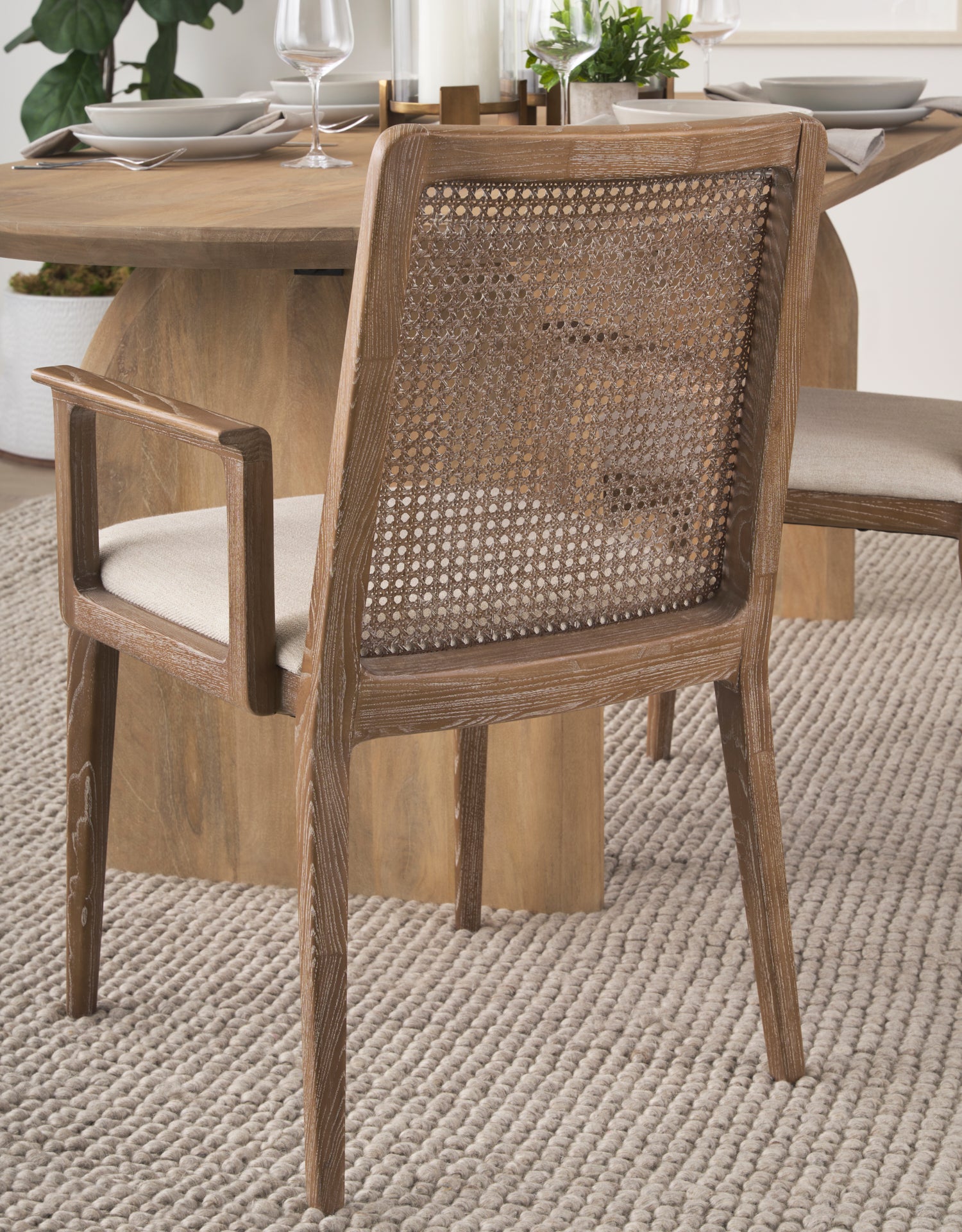 Clara Cane Back Dining Chair, S/2