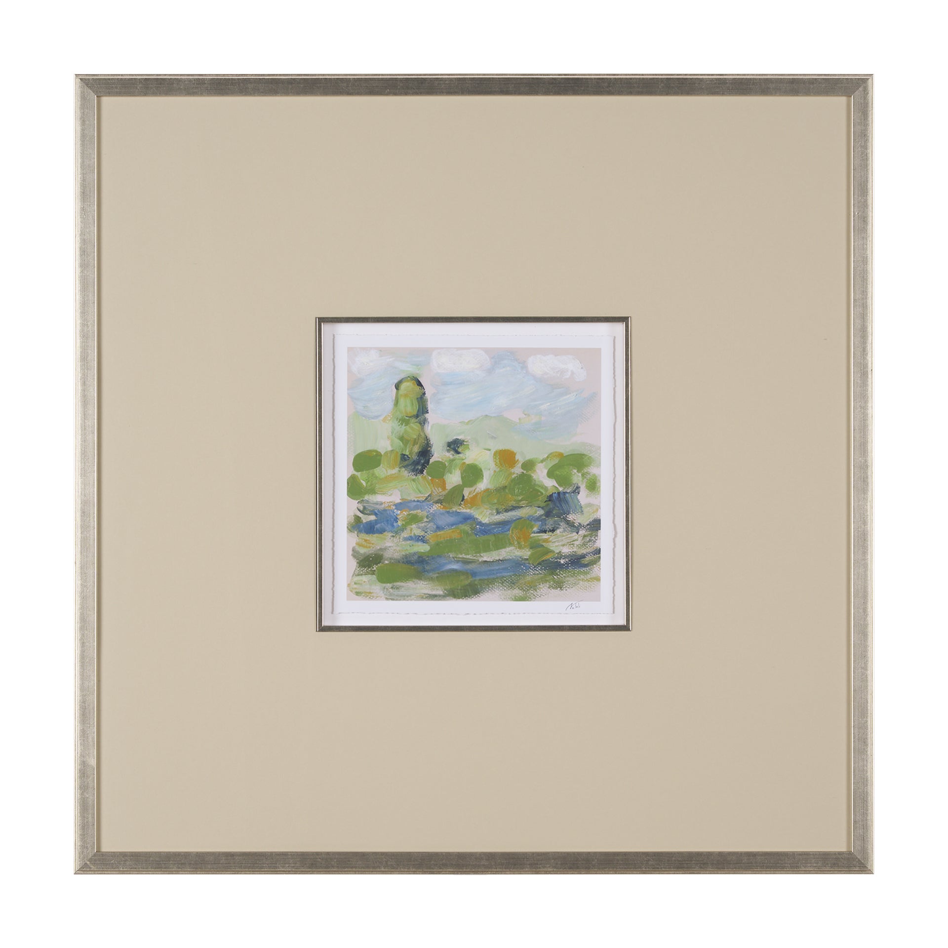 Vibrant View III by Mercana Studio a Hand Embelished Textured Framed Art Print Matted under Glass