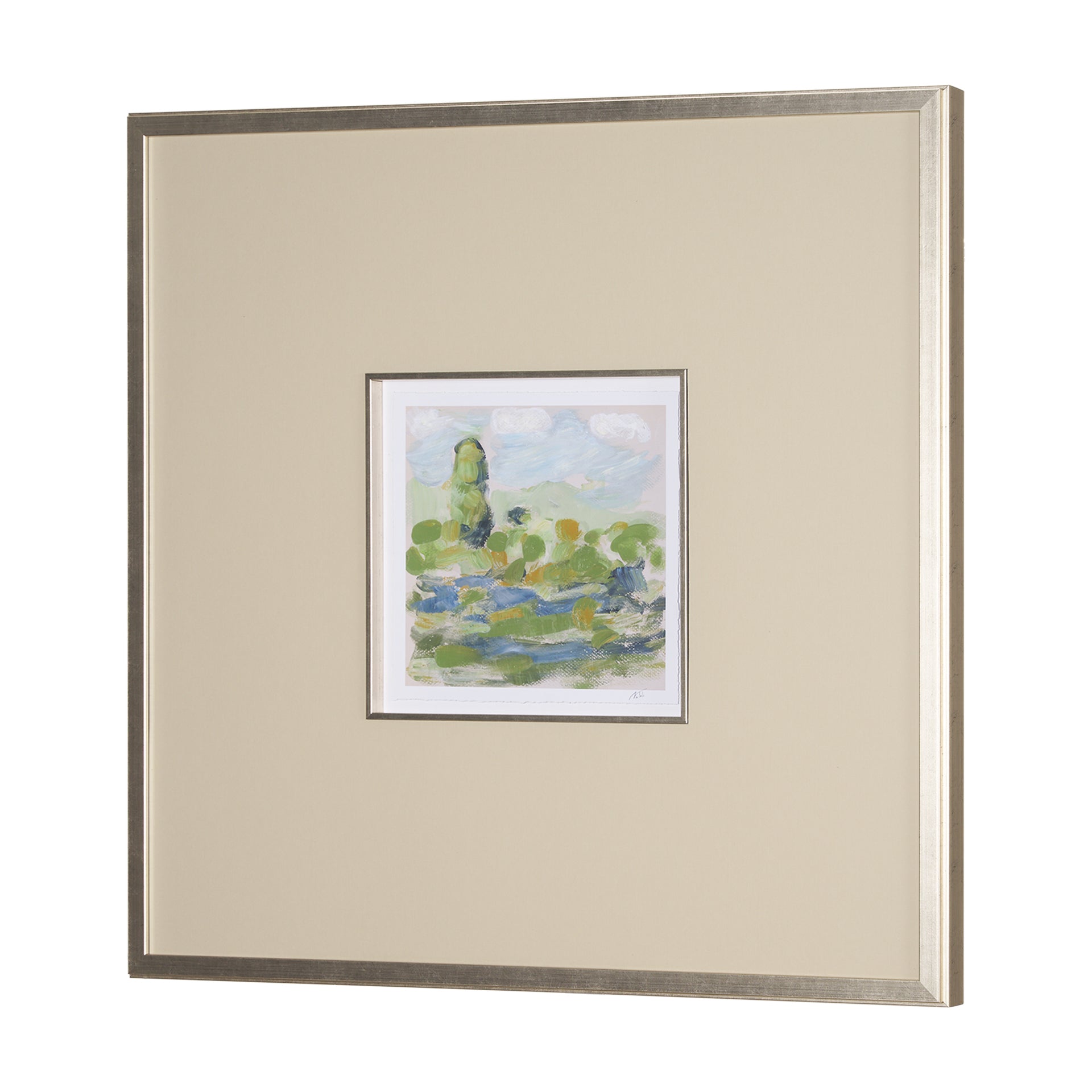 Vibrant View III by Mercana Studio a Hand Embelished Textured Framed Art Print Matted under Glass