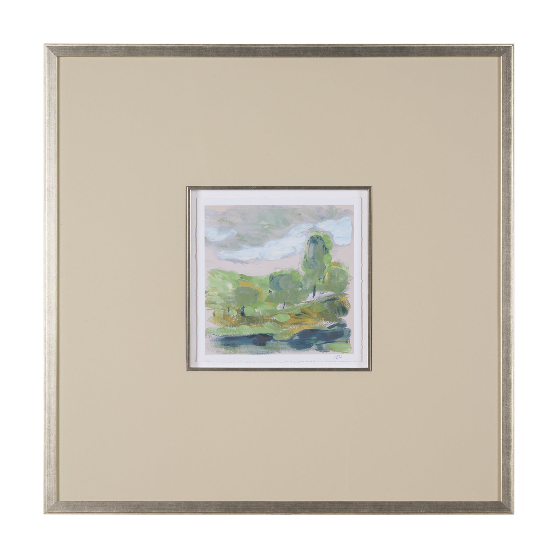 Vibrant View IV by Mercana Studio a Hand Embelished Textured Framed Art Print Matted under Glass