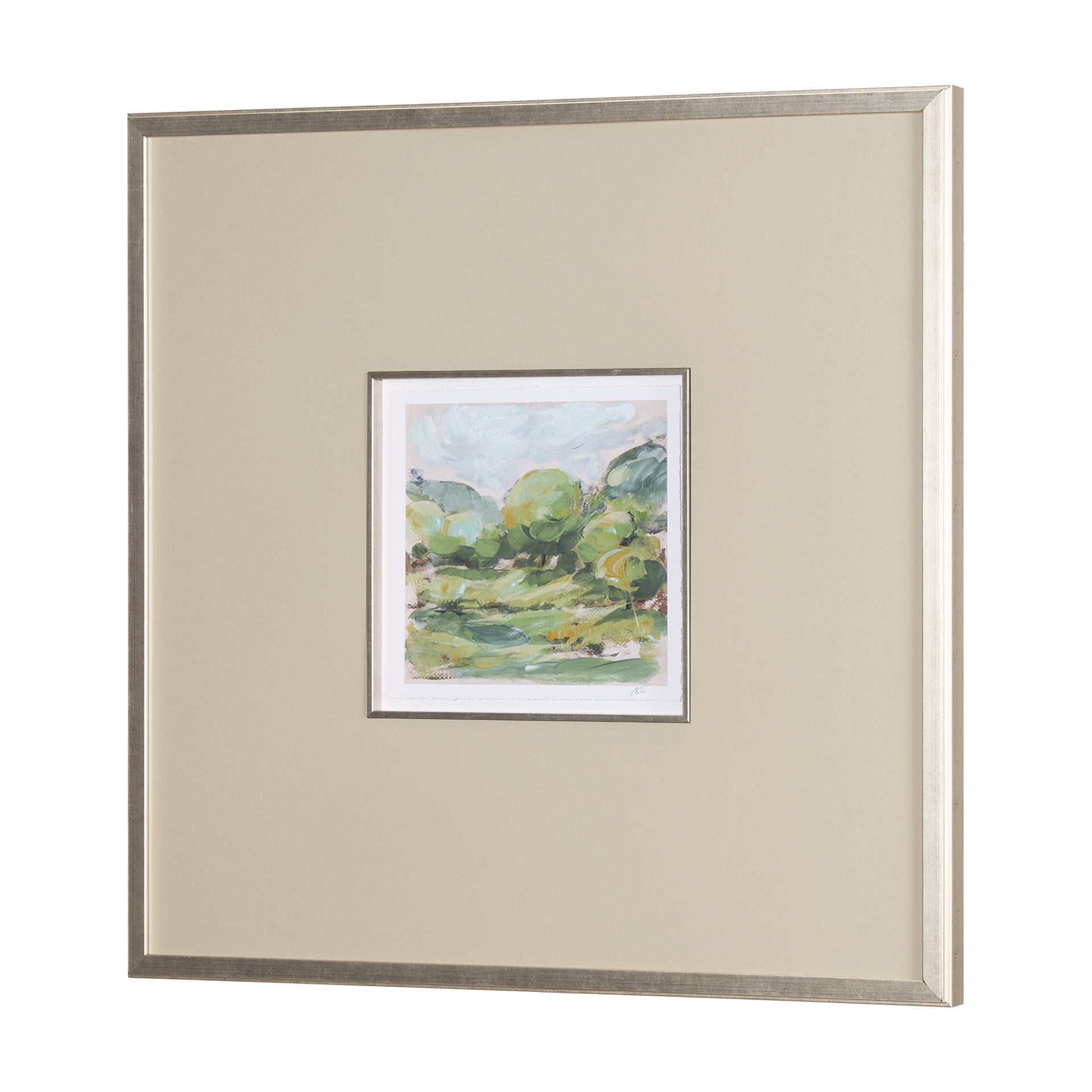 Vibrant View I by Mercana Studio a Hand Embelished Textured Framed Art Print Matted under Glass