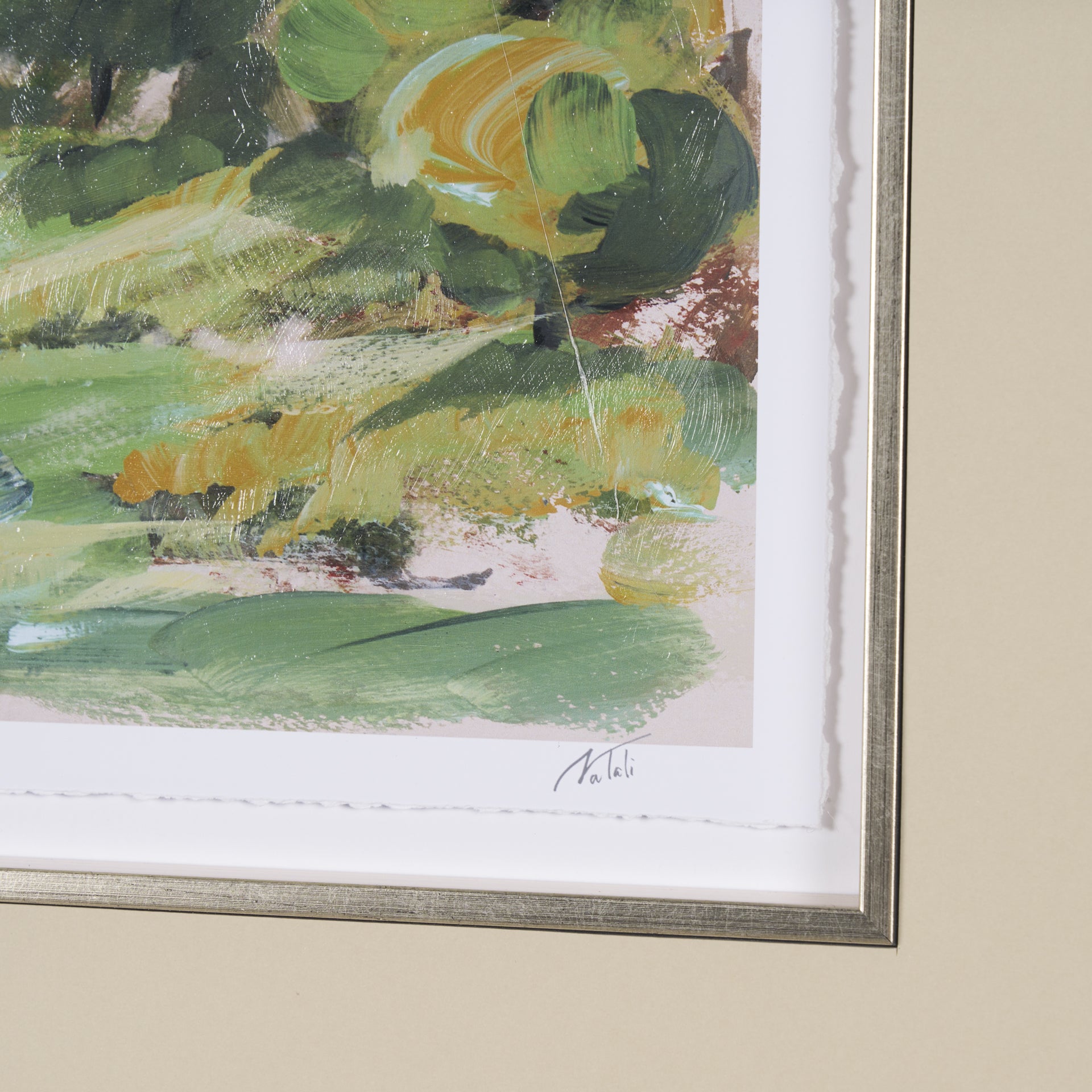 Vibrant View I by Mercana Studio a Hand Embelished Textured Framed Art Print Matted under Glass