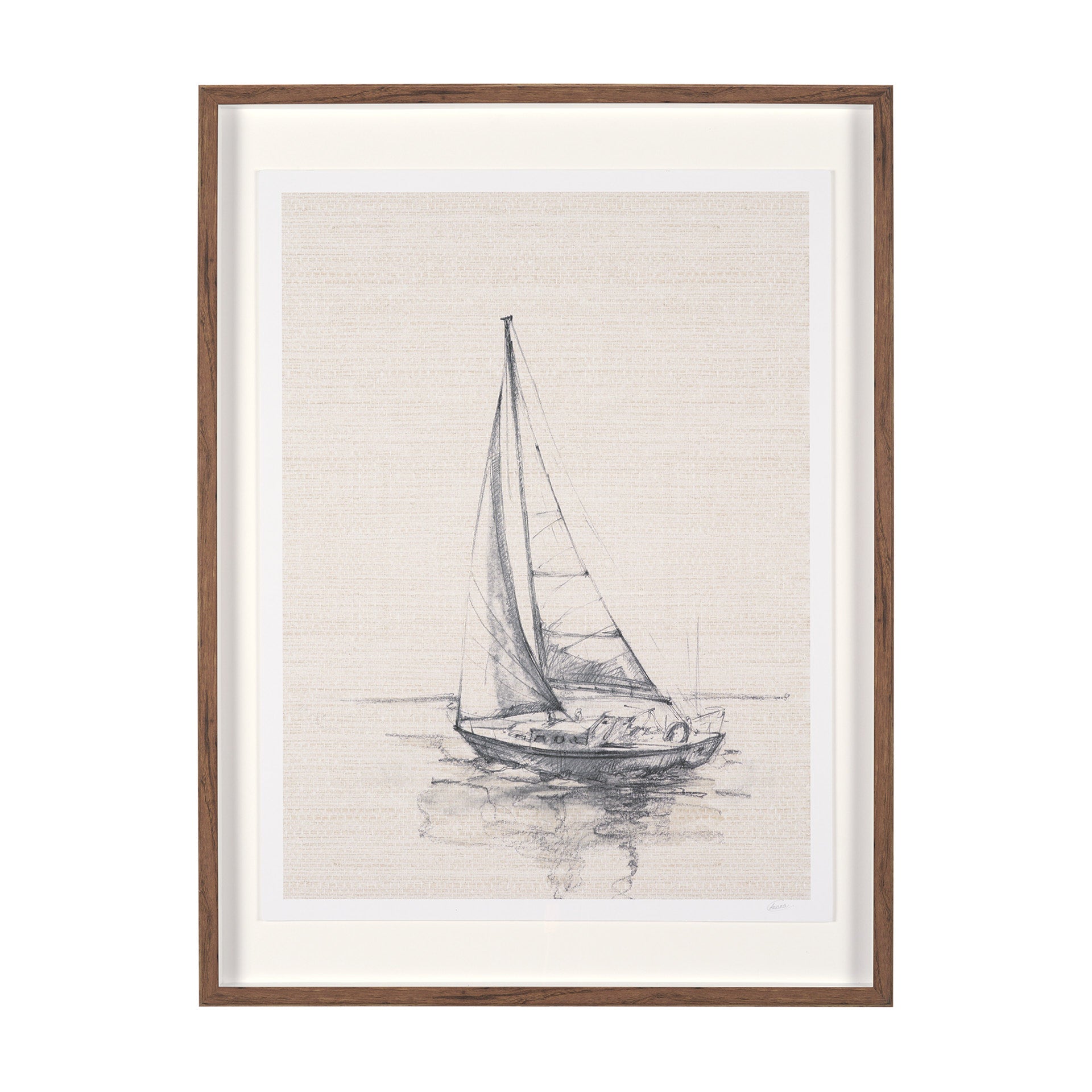 Sail Away I by Mercana Studio a Hand Embellished Framed Art Print Matted under Glass