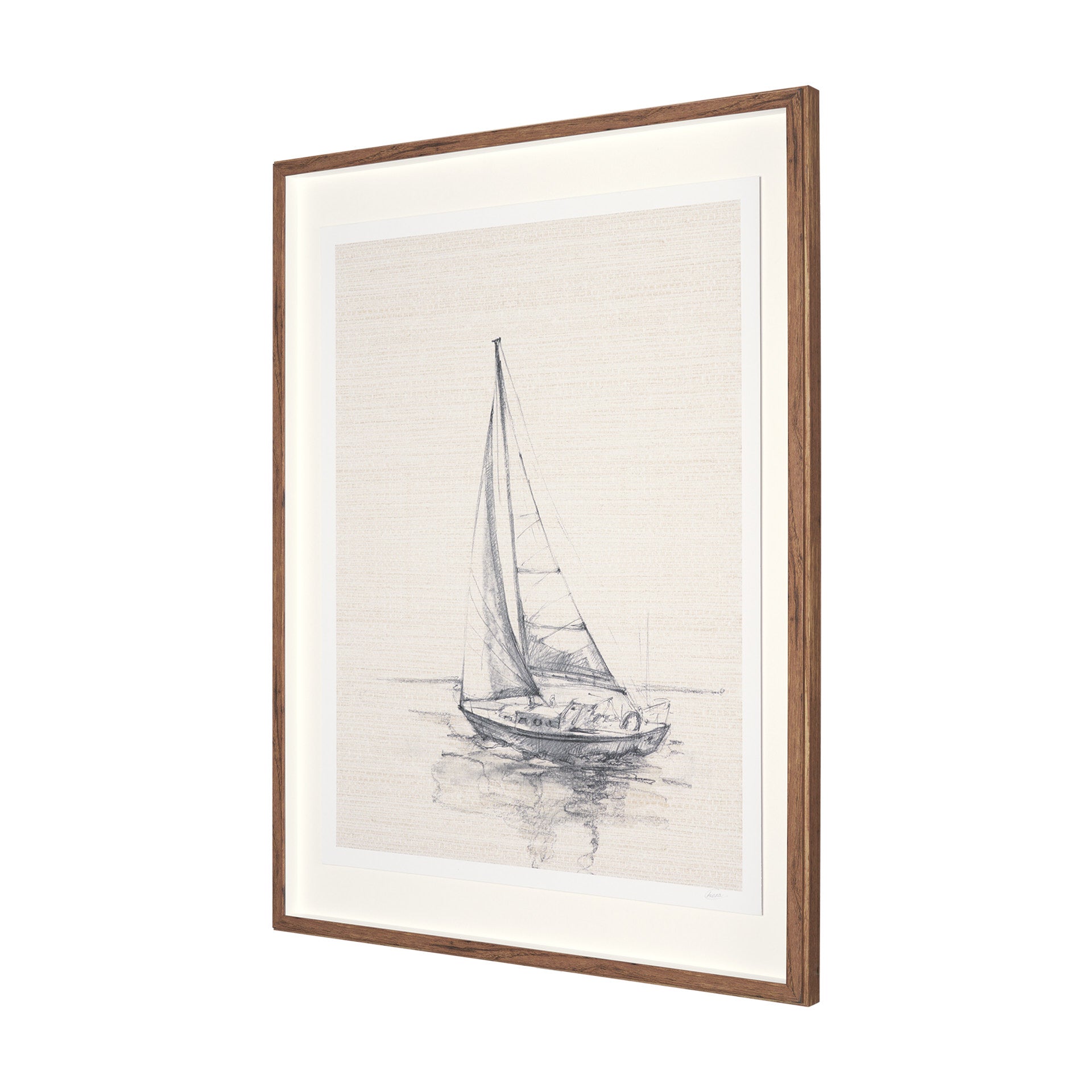 Sail Away I by Mercana Studio a Hand Embellished Framed Art Print Matted under Glass