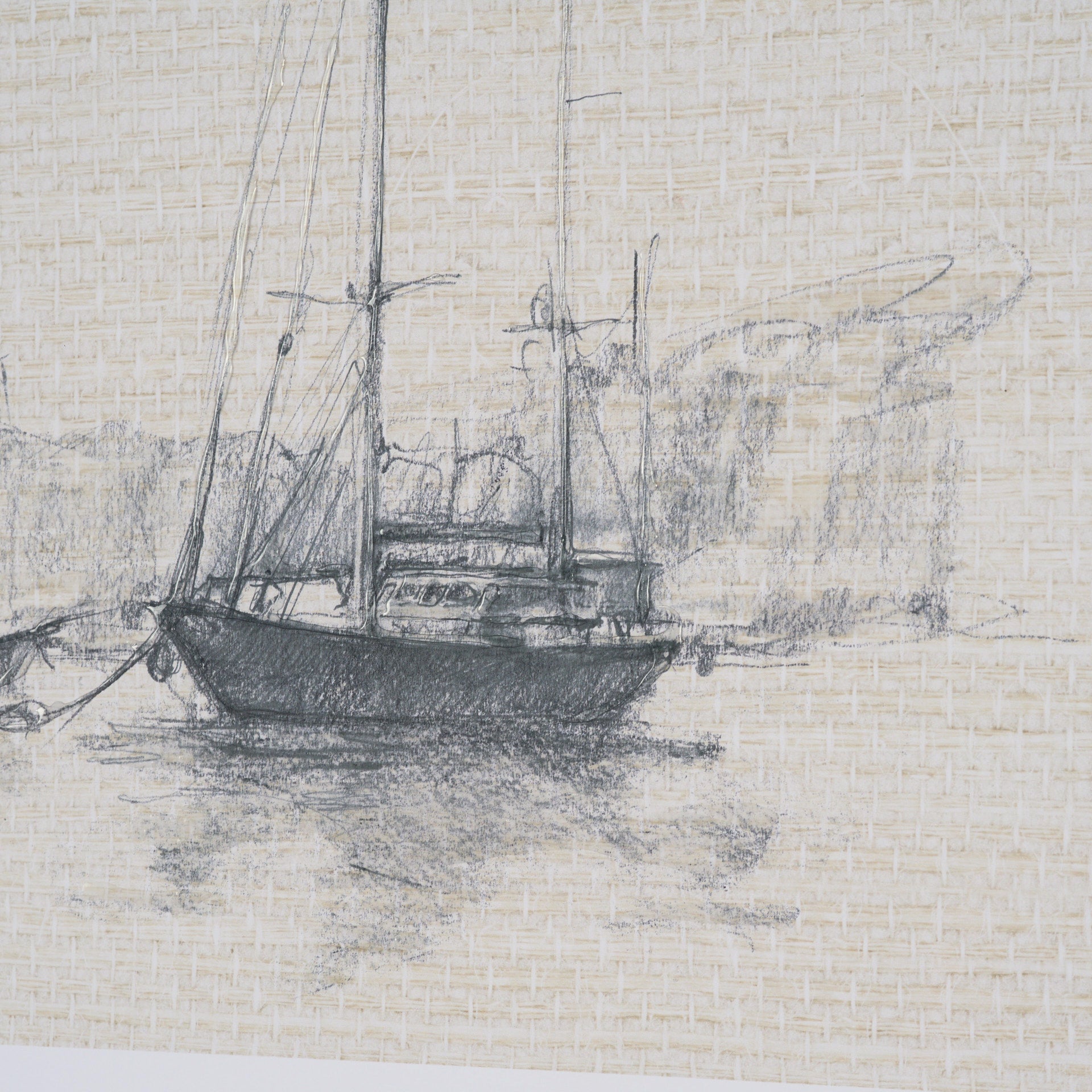 Sail Away III by Mercana Studio a Hand Embellished Framed Art Print Matted under Glass