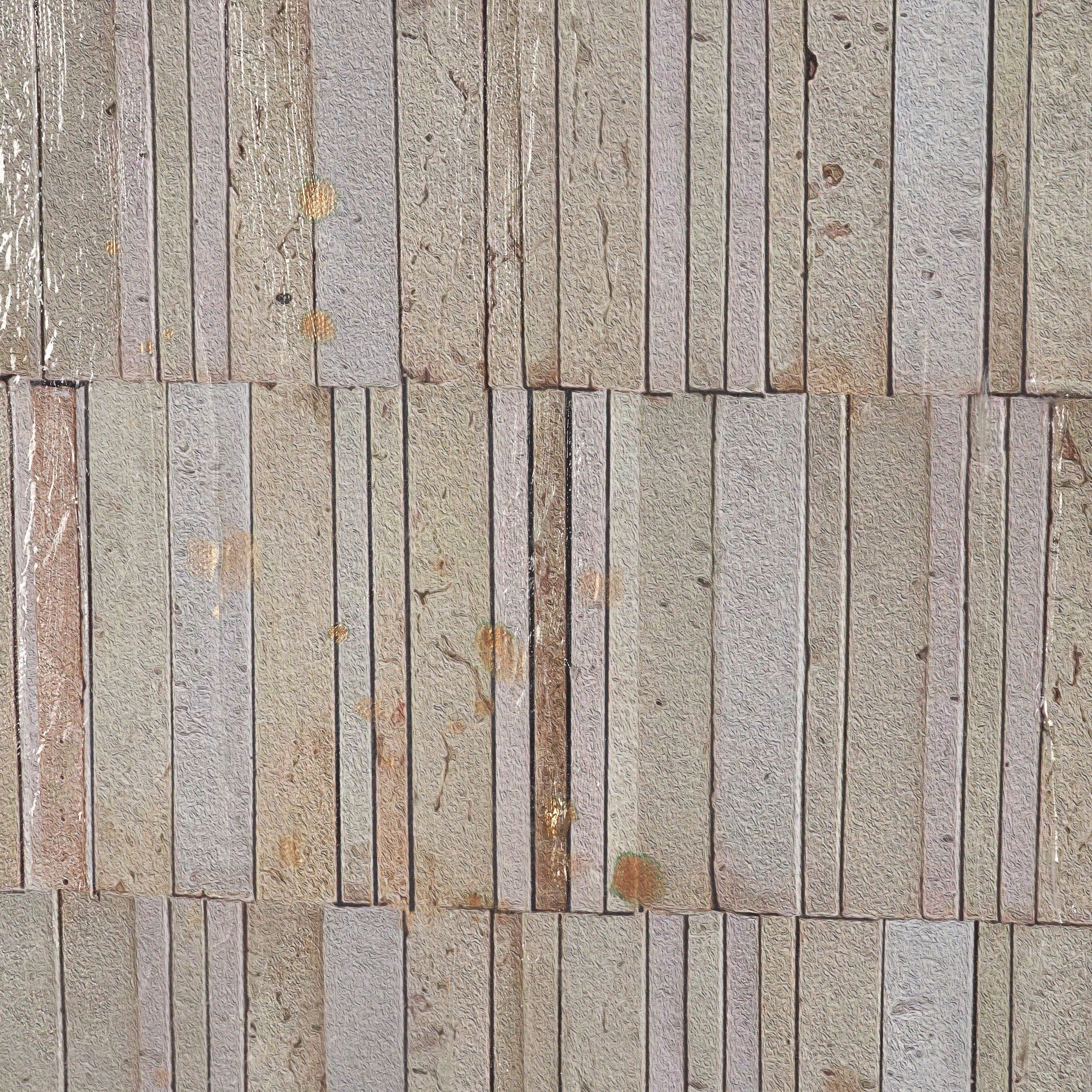Terracotta Wall II by Flora Kouta Hand Embelished Textured Framed Canvas