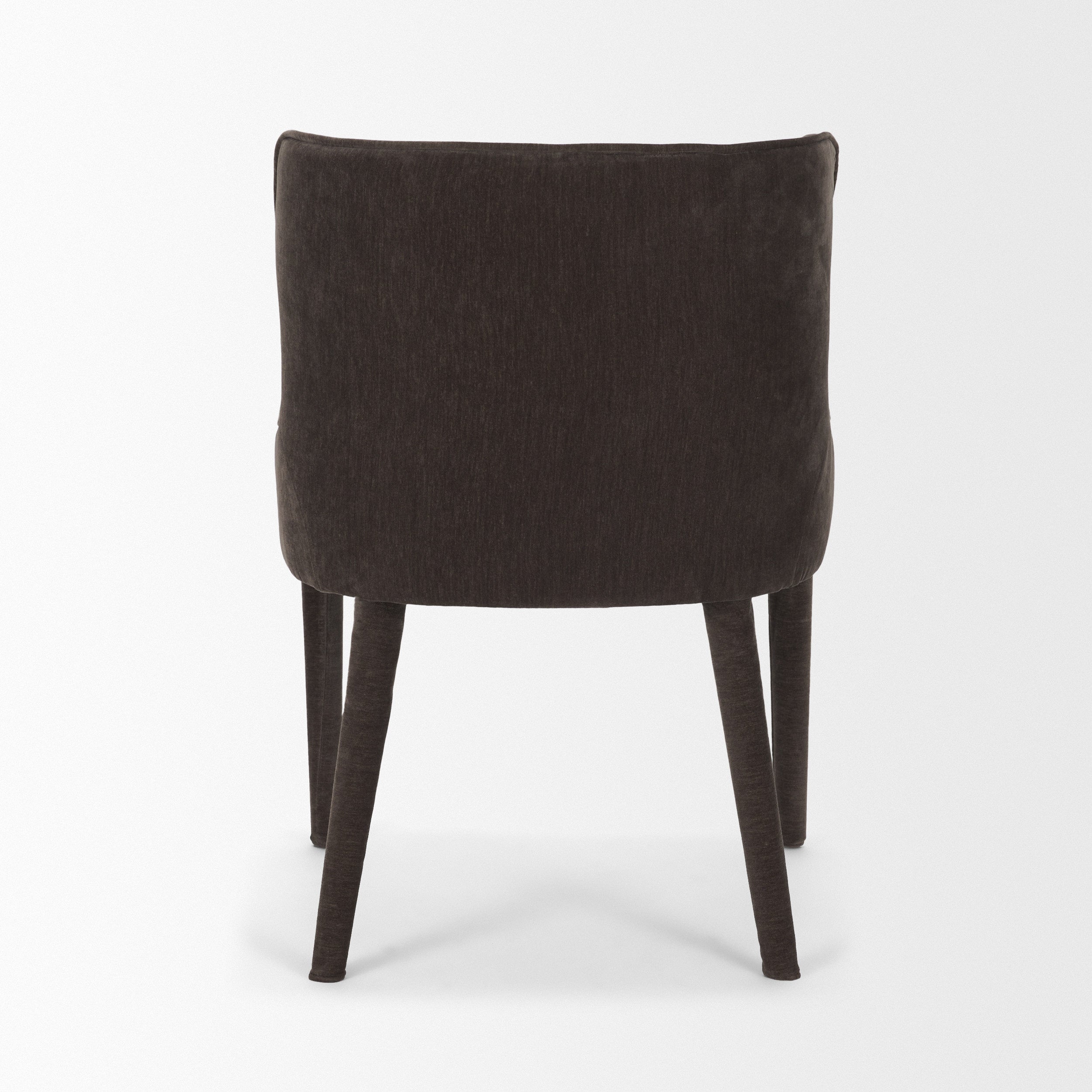 Nolan Slope Charcoal Chenille Dining Chair S/2