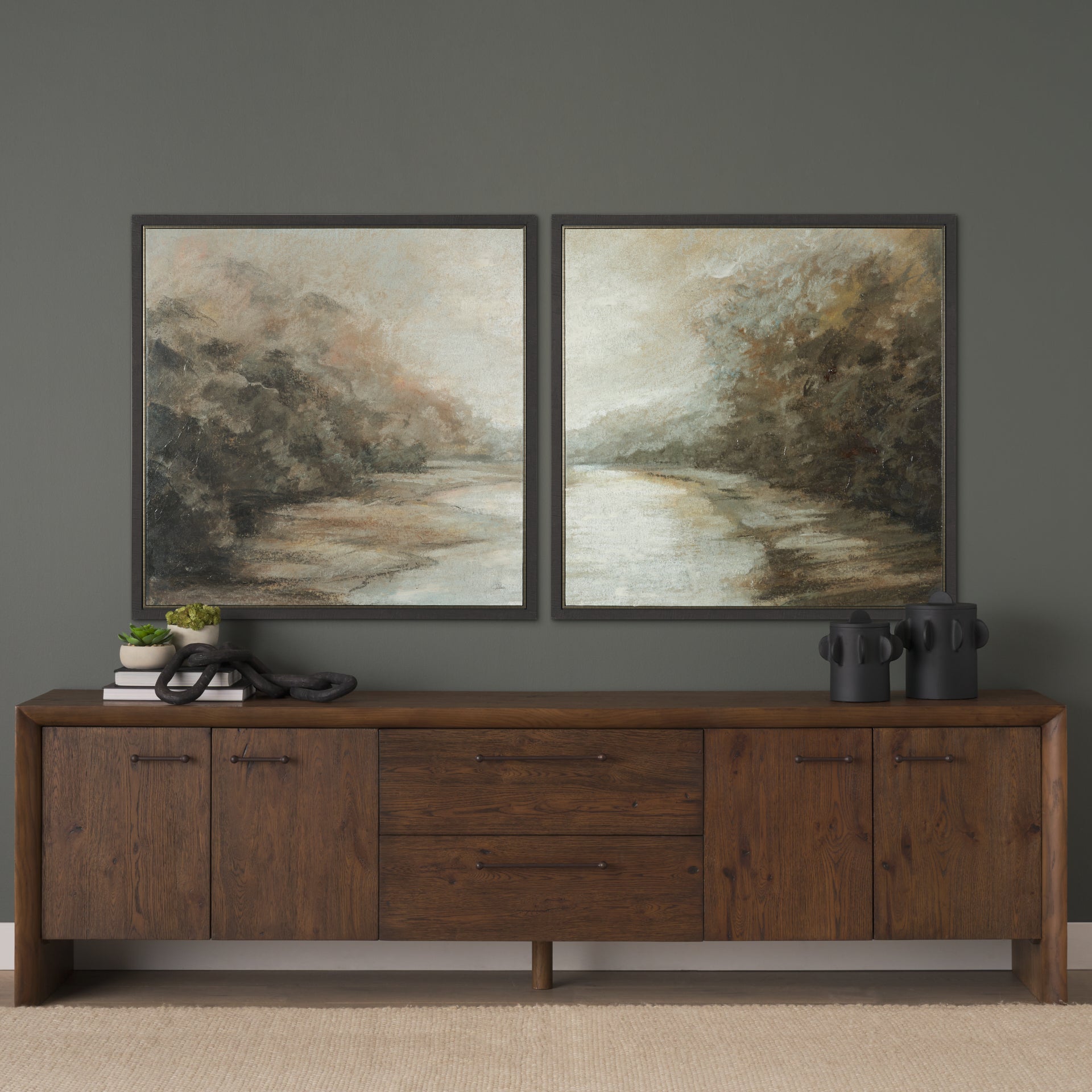 Forest Edge I by Mercana Studio Hand Embellished Textured Framed Canvas Artwork