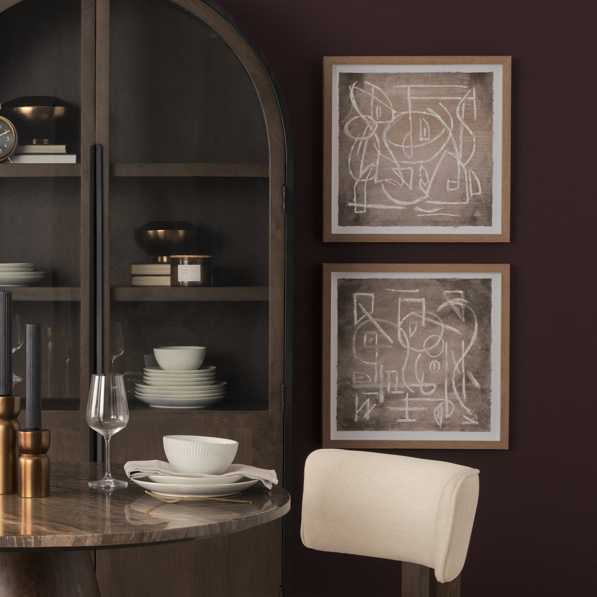 Obscure II by Mercana Studio Hand Embelished Framed Artwork Matted under Glass