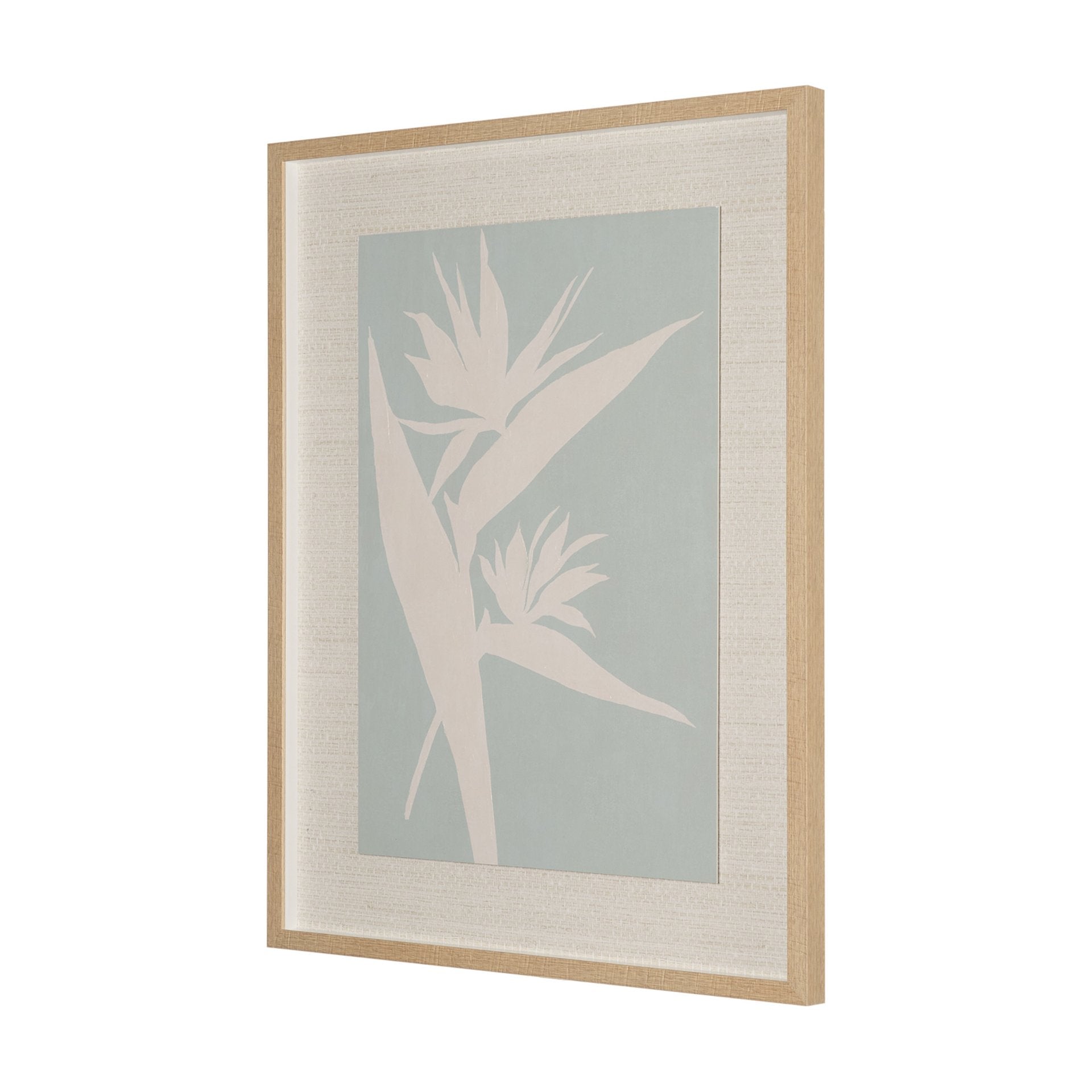 Verdant Silhouettes I by Hannah Dawson Hand Embelished Textured Framed Artwork Matted under Glass