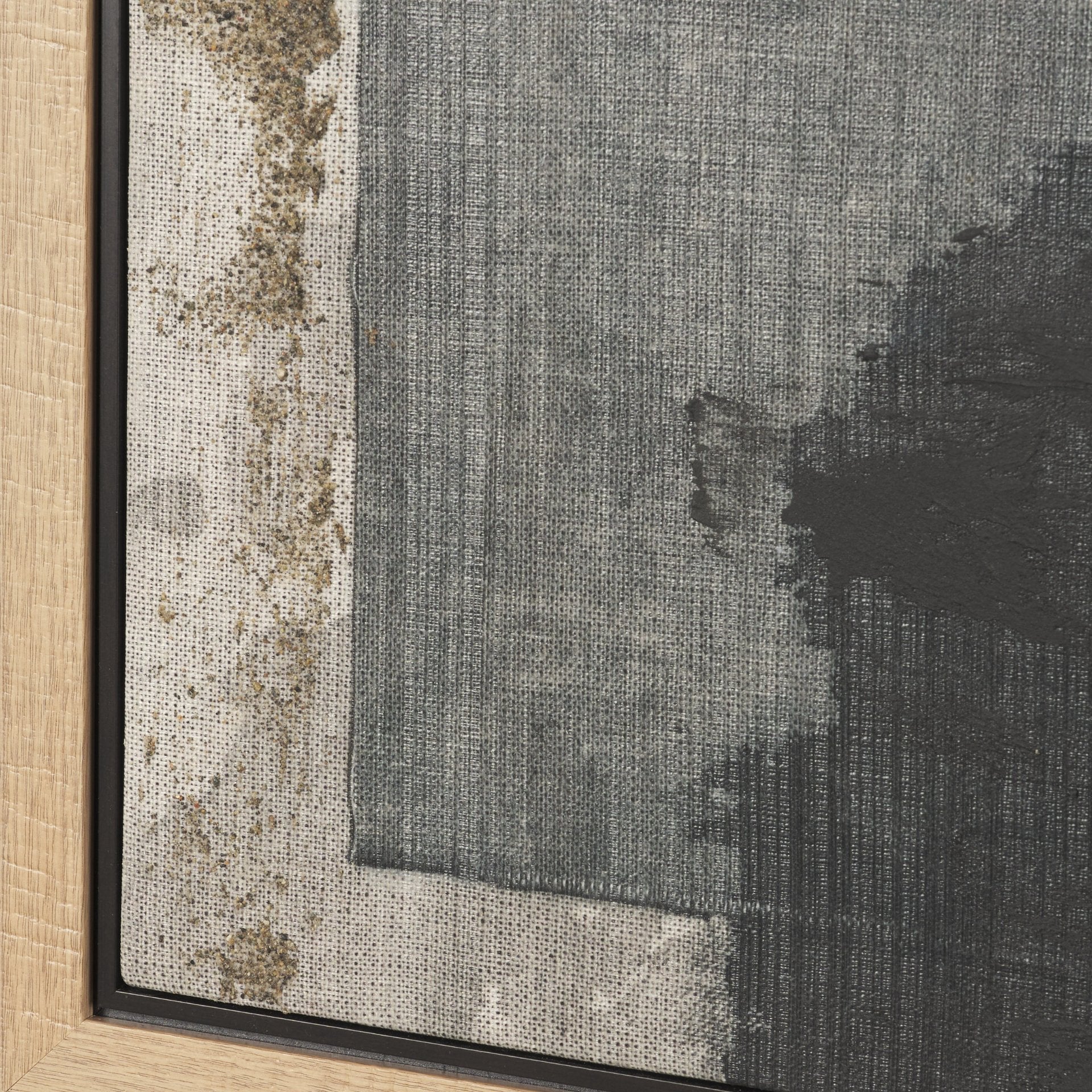 Textural Echo - Ash by Kristine Hegre Hand Embelished Textured Framed Canvas Artwork