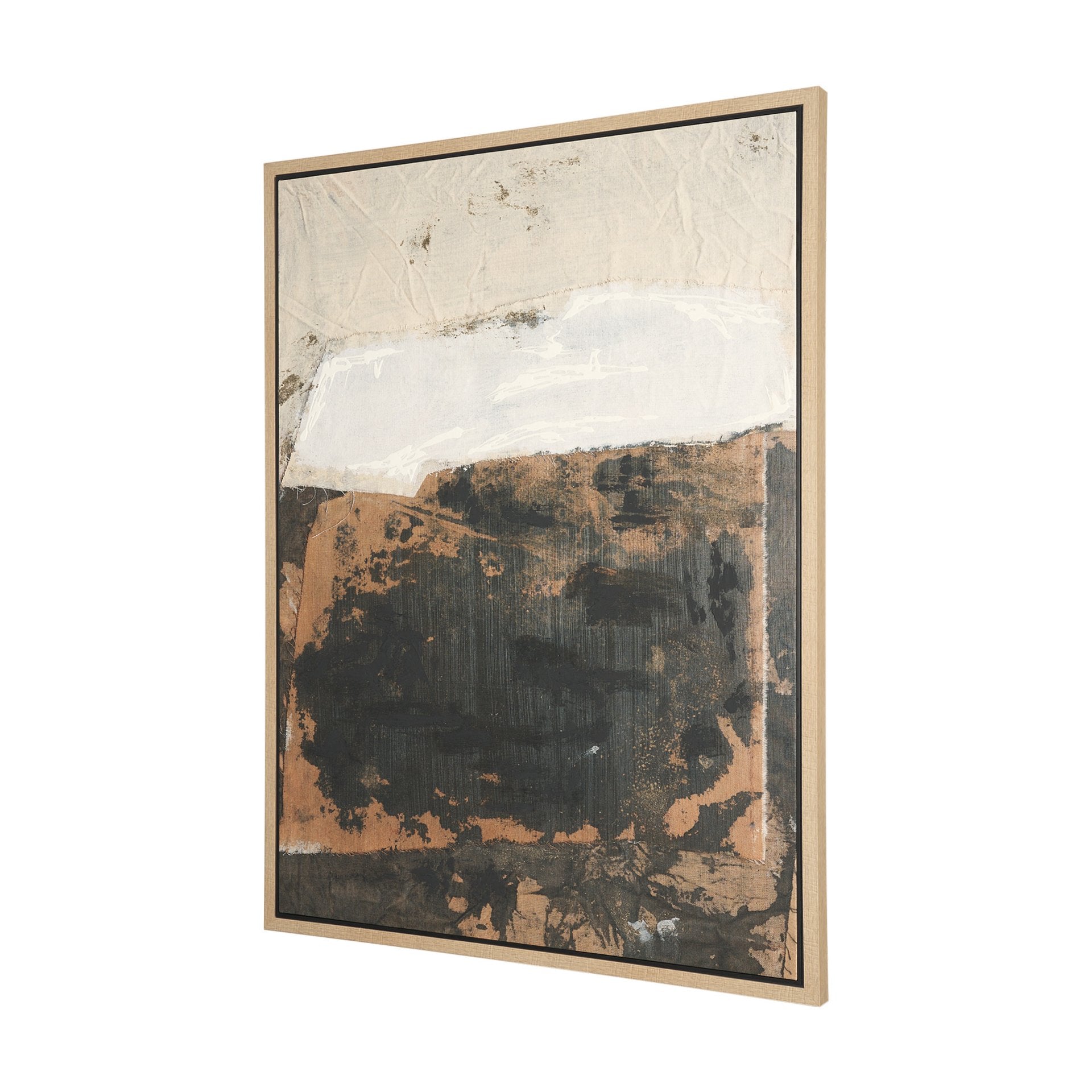 Textural Echo - Fragment by Kristine Hegre Hand Embelished Textured Framed Canvas Artwork