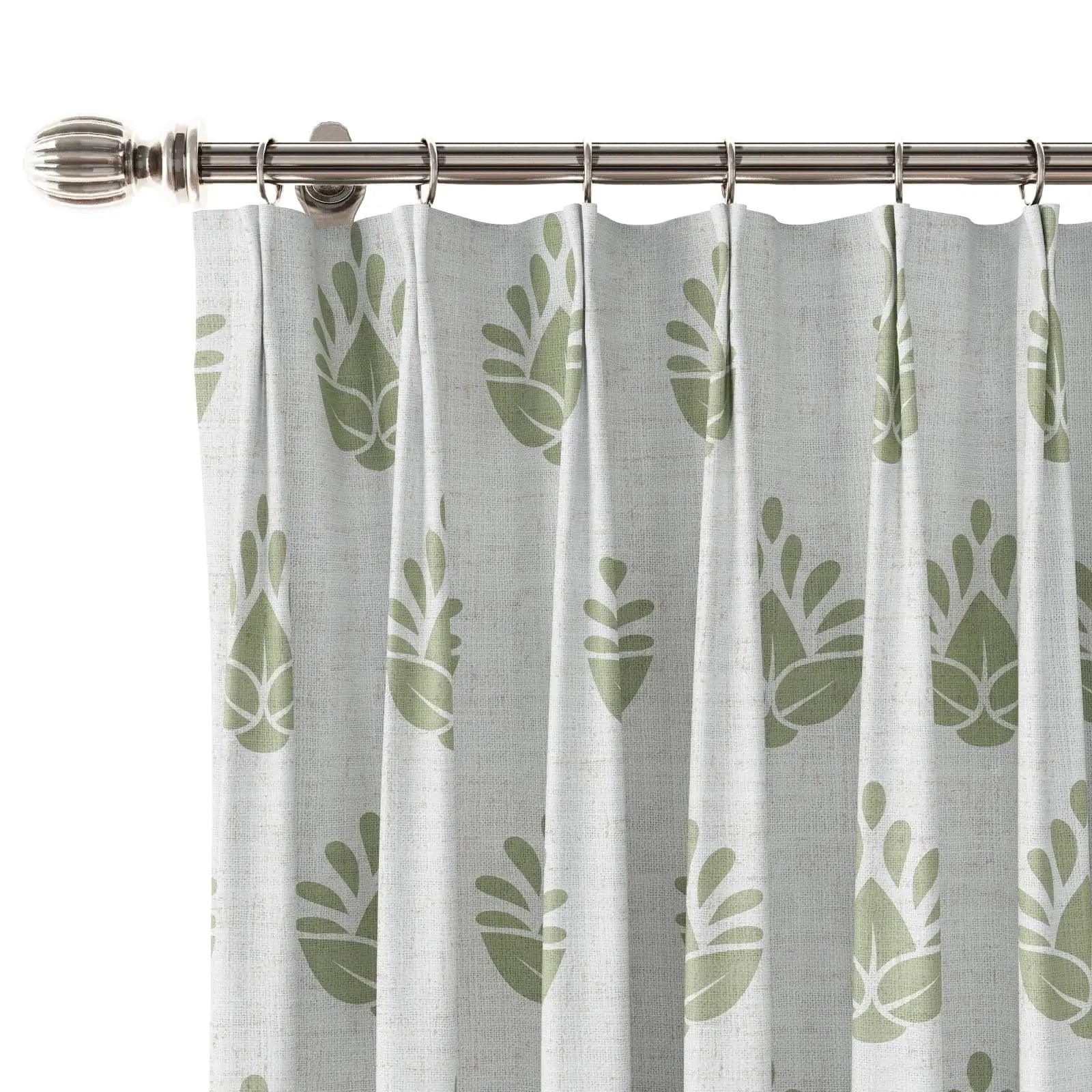 Stefana Silber Print Linen Drapery Pinch Pleat with Unlined TWOPAGES