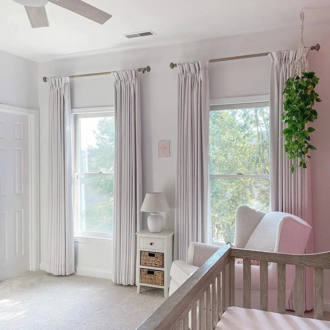 Liz Linen Drapery Pinch Pleat with Unlined - Beige White TWOPAGES