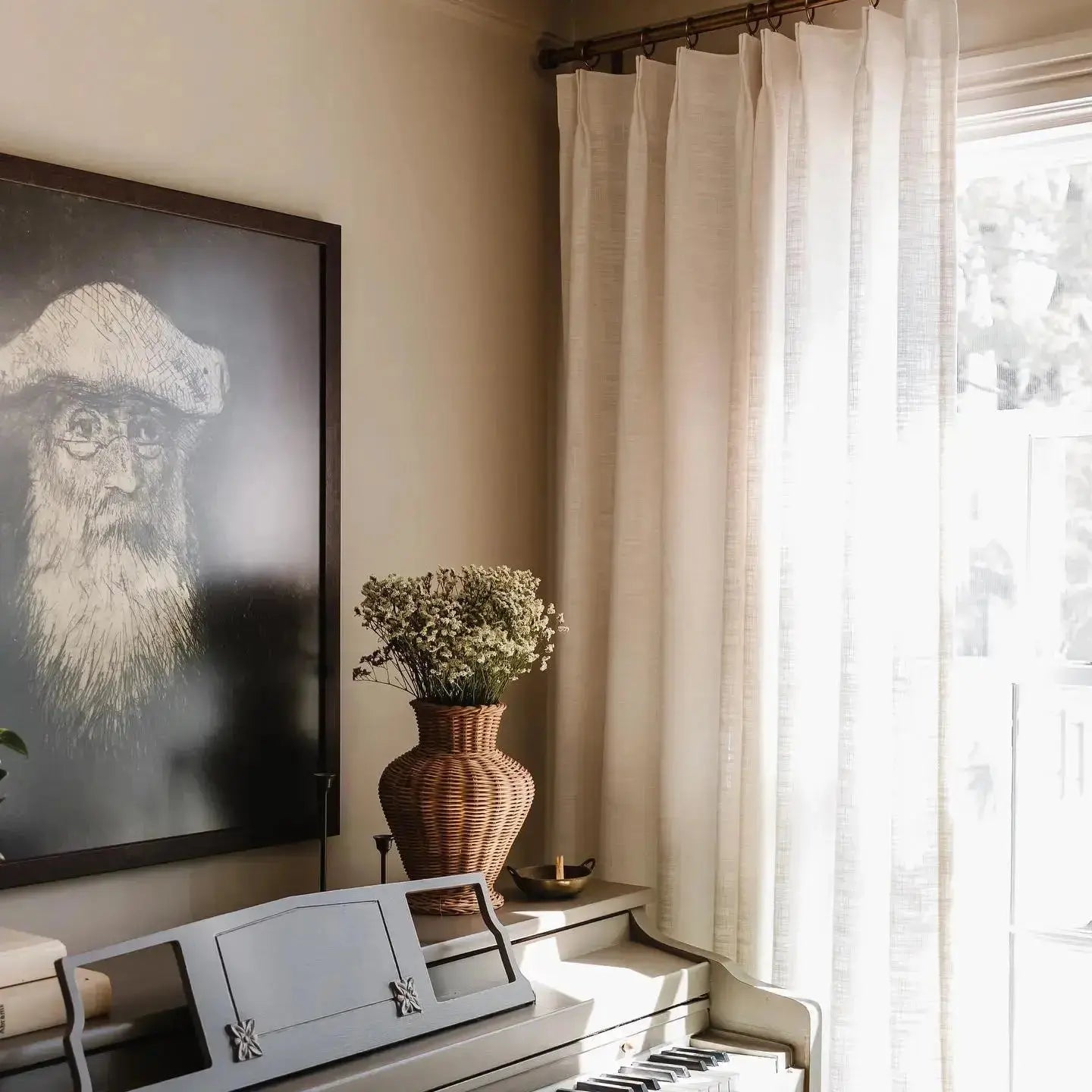 Liz Linen Drapery Pinch Pleat with Unlined TWOPAGES