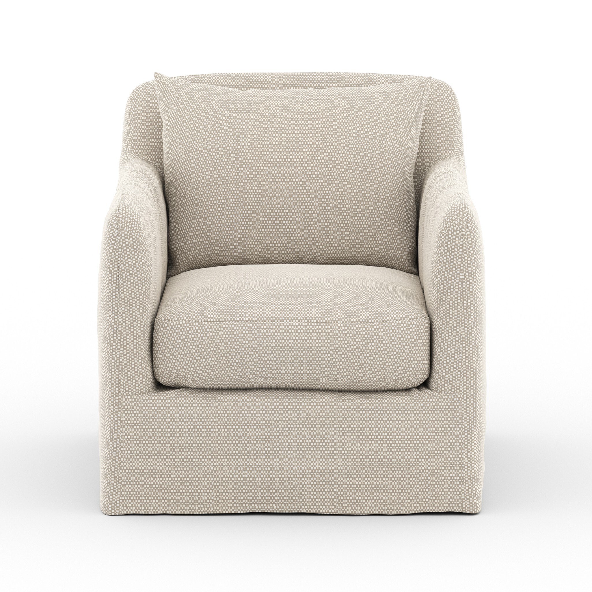 Dade Outdoor Slipcover Swivel Chair