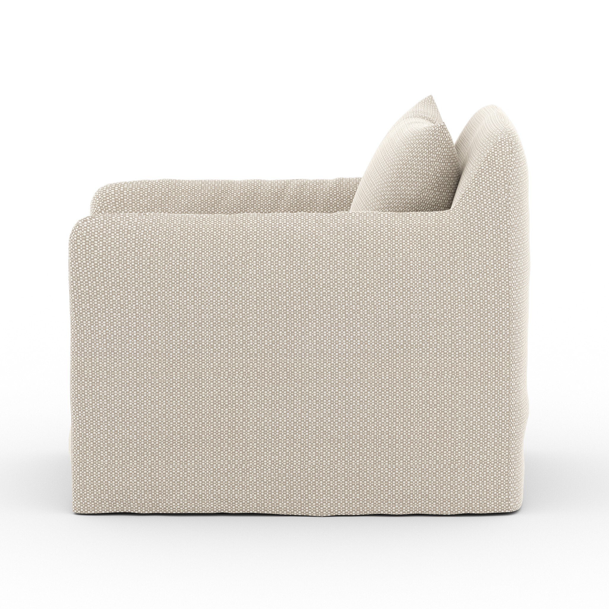 Dade Outdoor Slipcover Swivel Chair