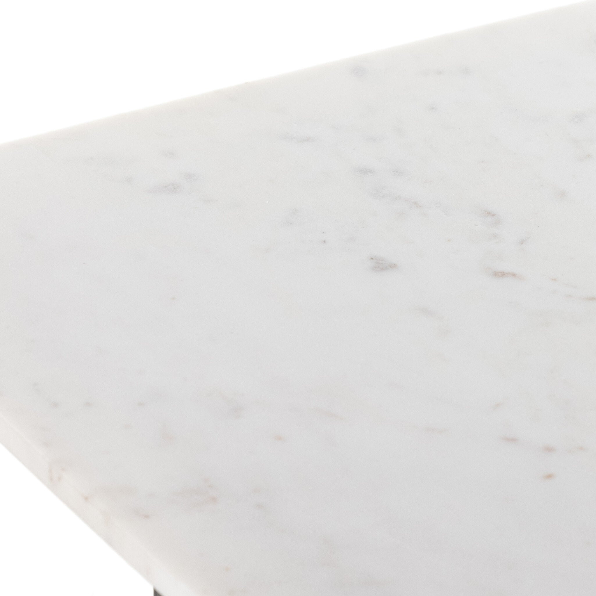 Terrell End Table - Polished White Marble