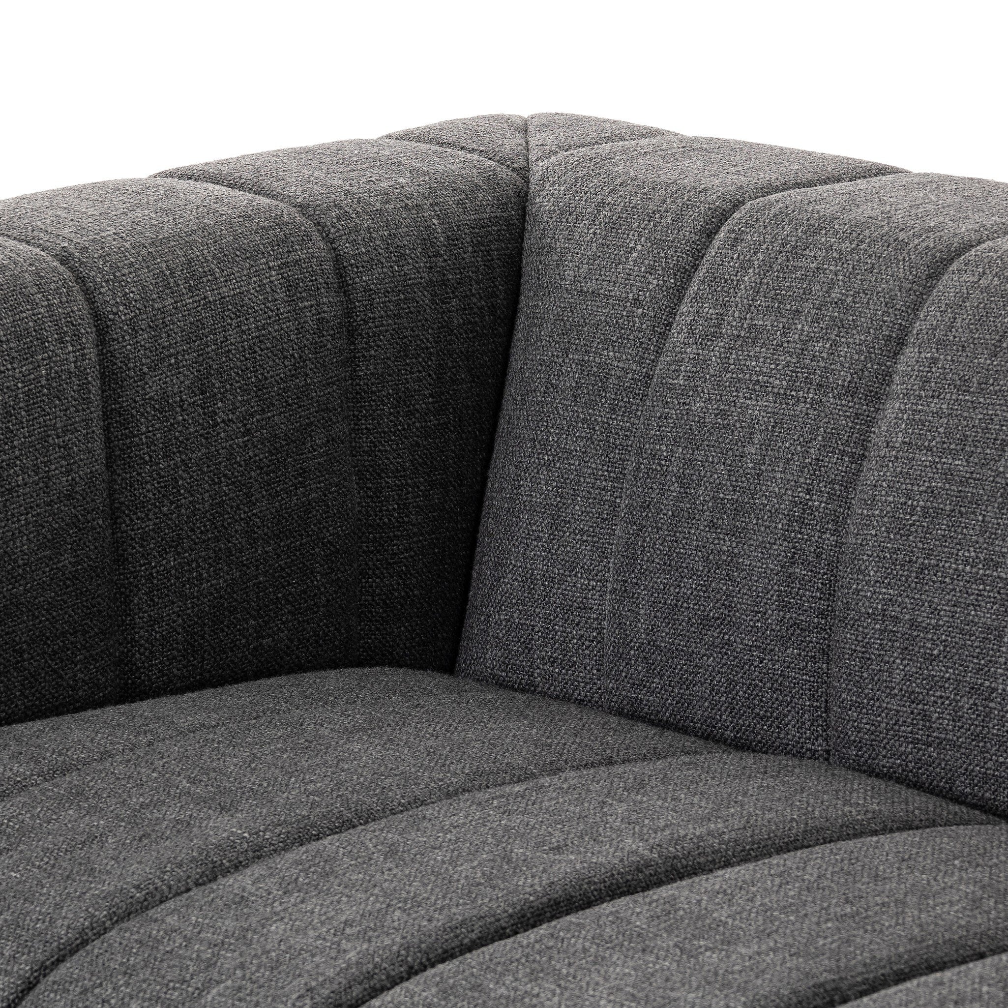 Langham Channeled Sofa - Saxon Charcoal