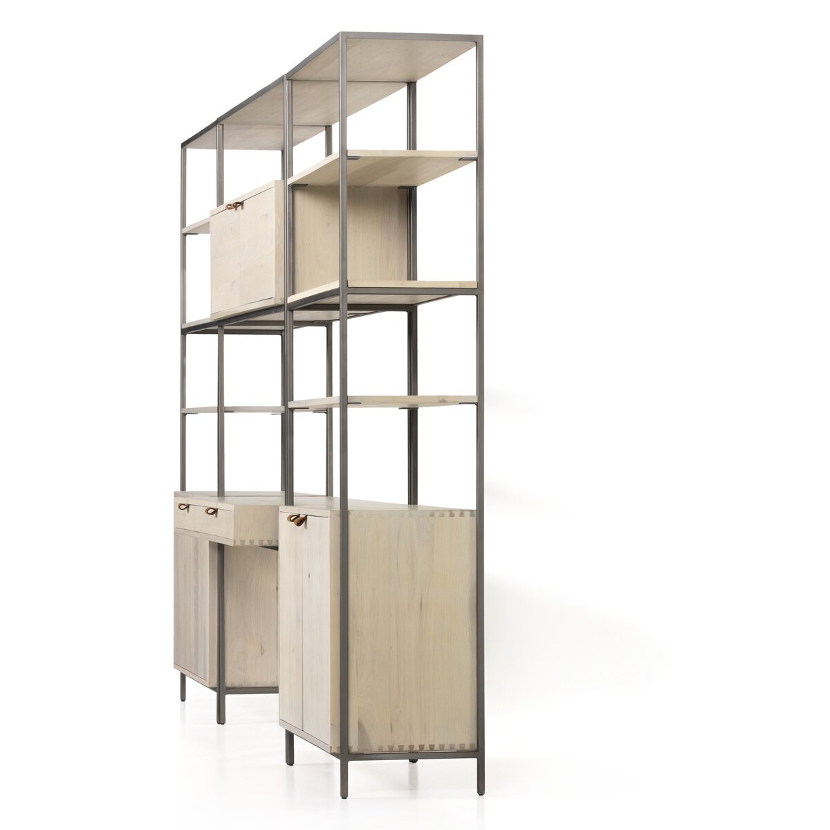 Trey Modular Wall Desk With 2 Bookcases