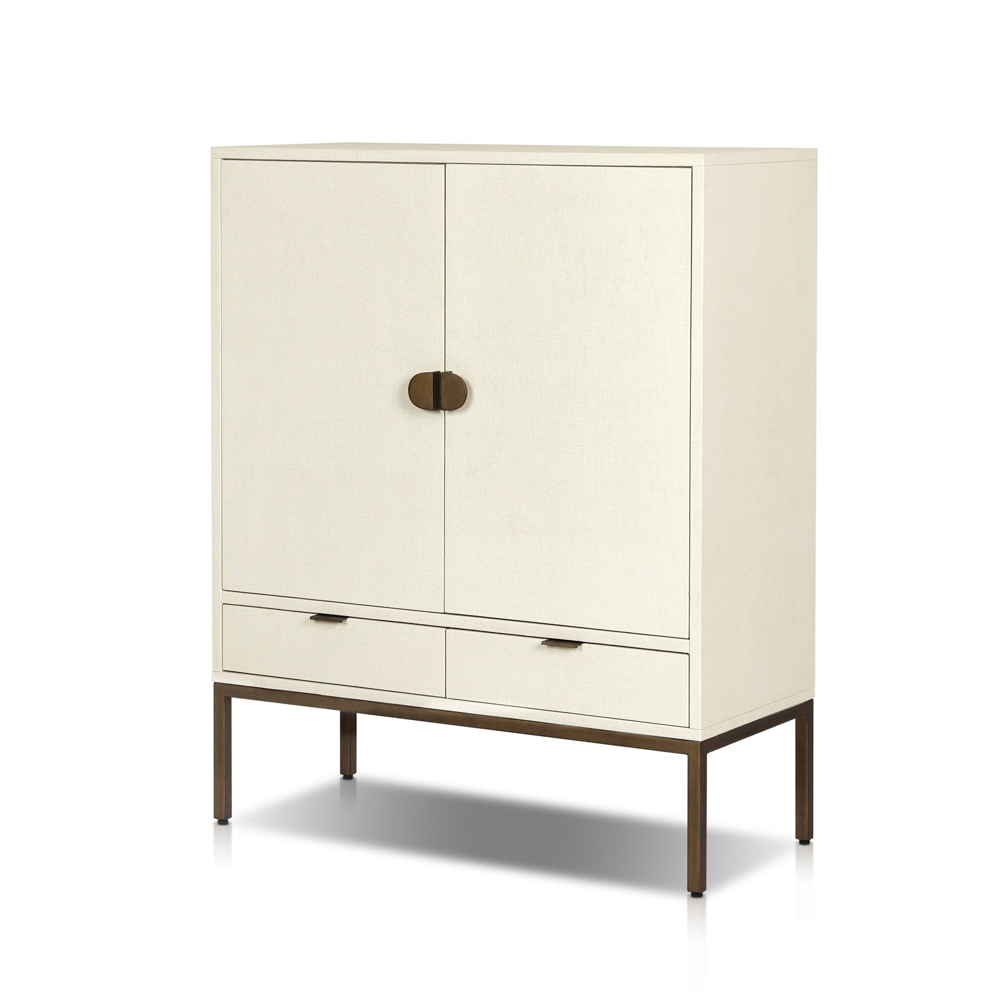 Cressida Bar Cabinet - Ivory Painted Linen