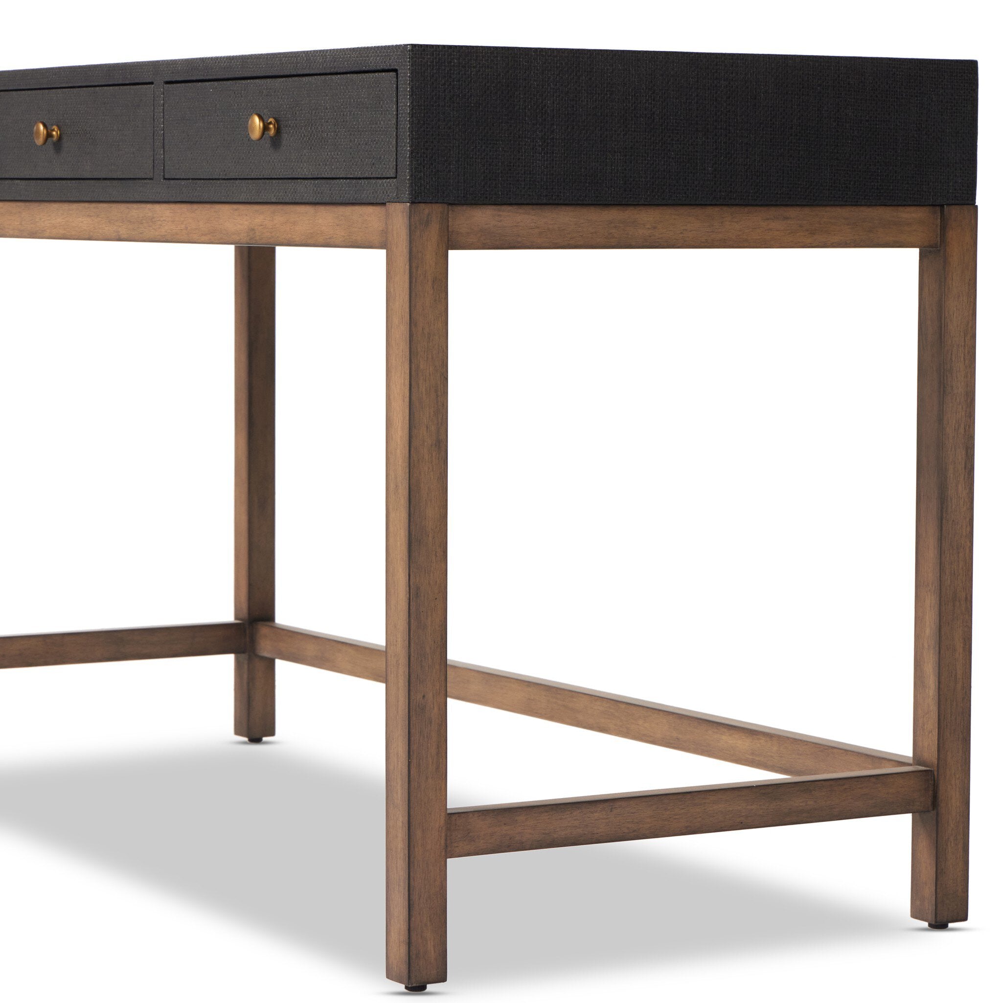 Fiona Desk - Black Raffia