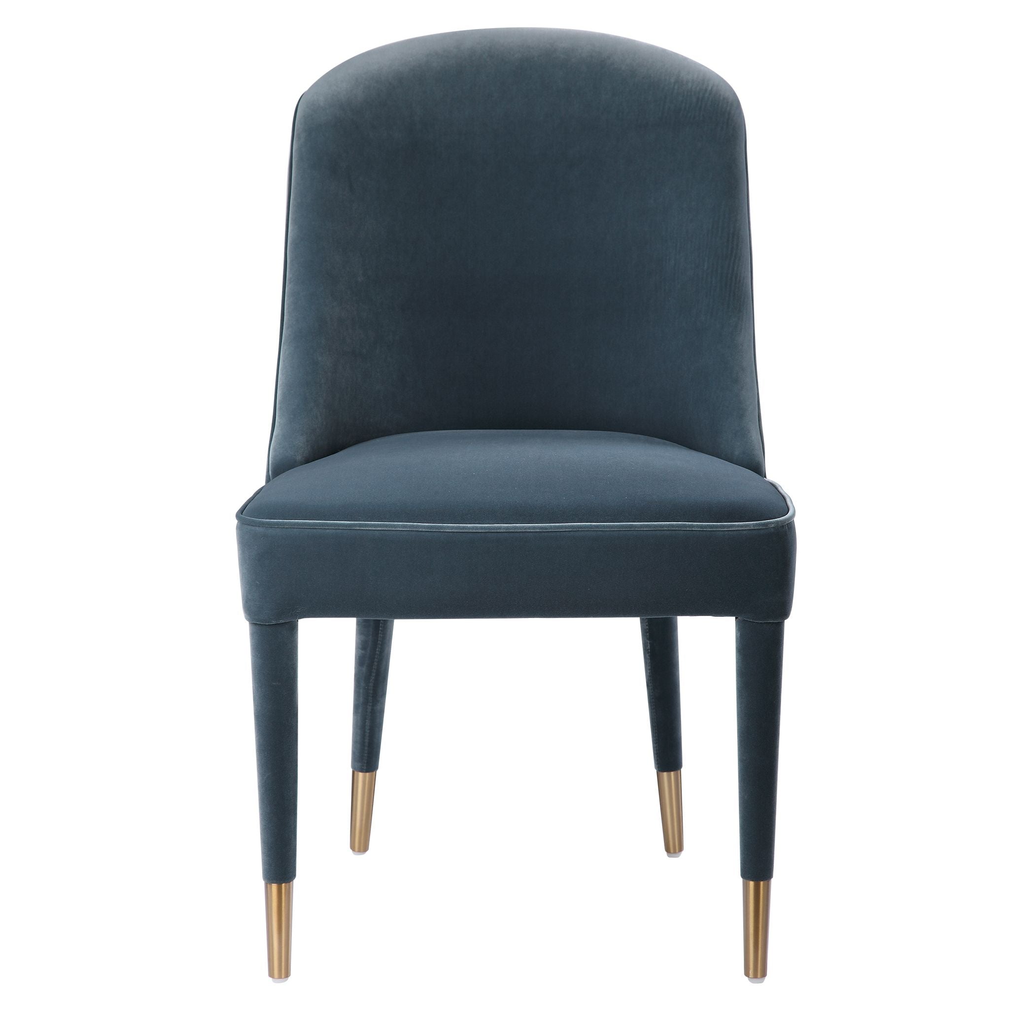 Brie Armless Chair Blue S/2
