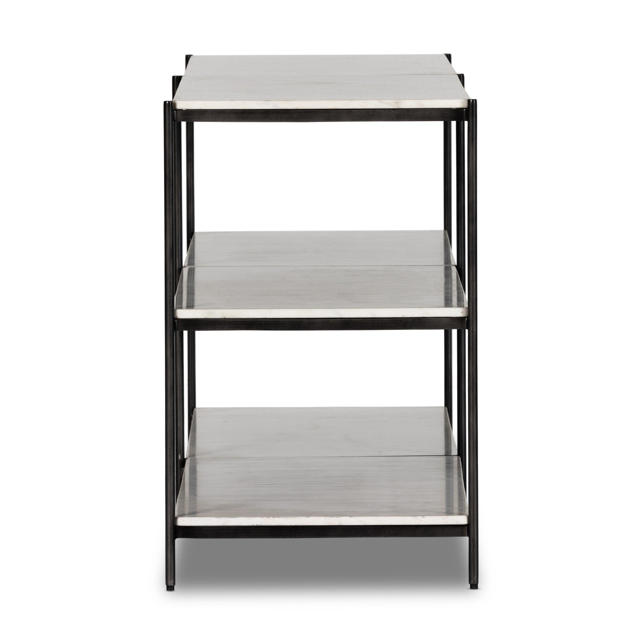 Felix Large Console Table - Hammered Grey W/Clear Powder Coat