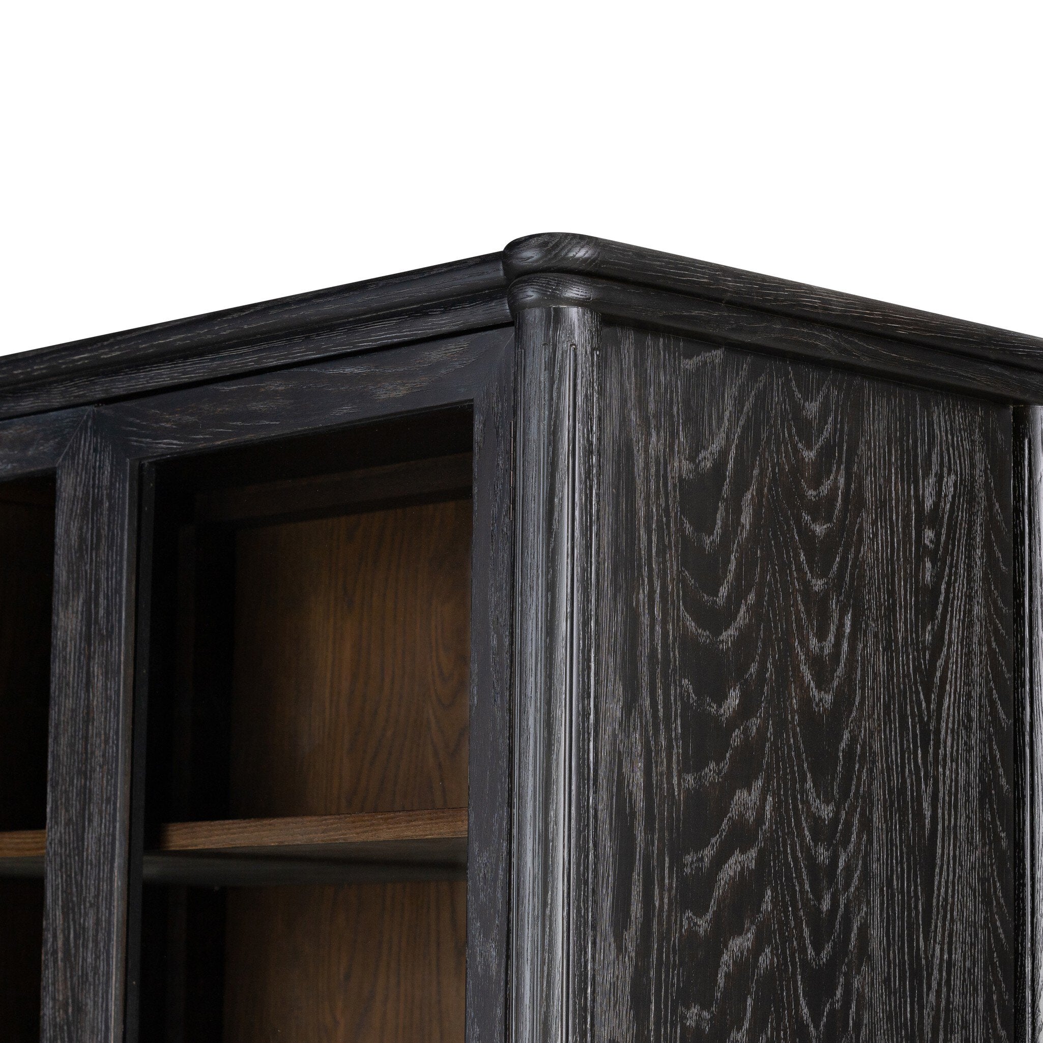 Toulouse Cabinet - Distressed Black Oak