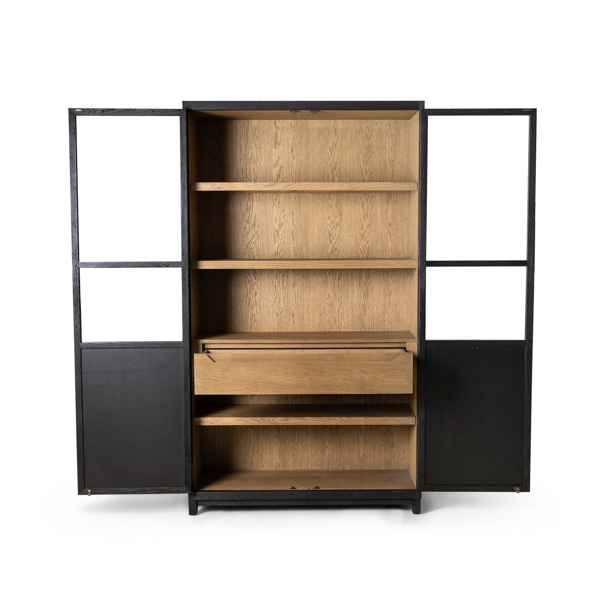 Millie Panel and Glass Door Cabinet