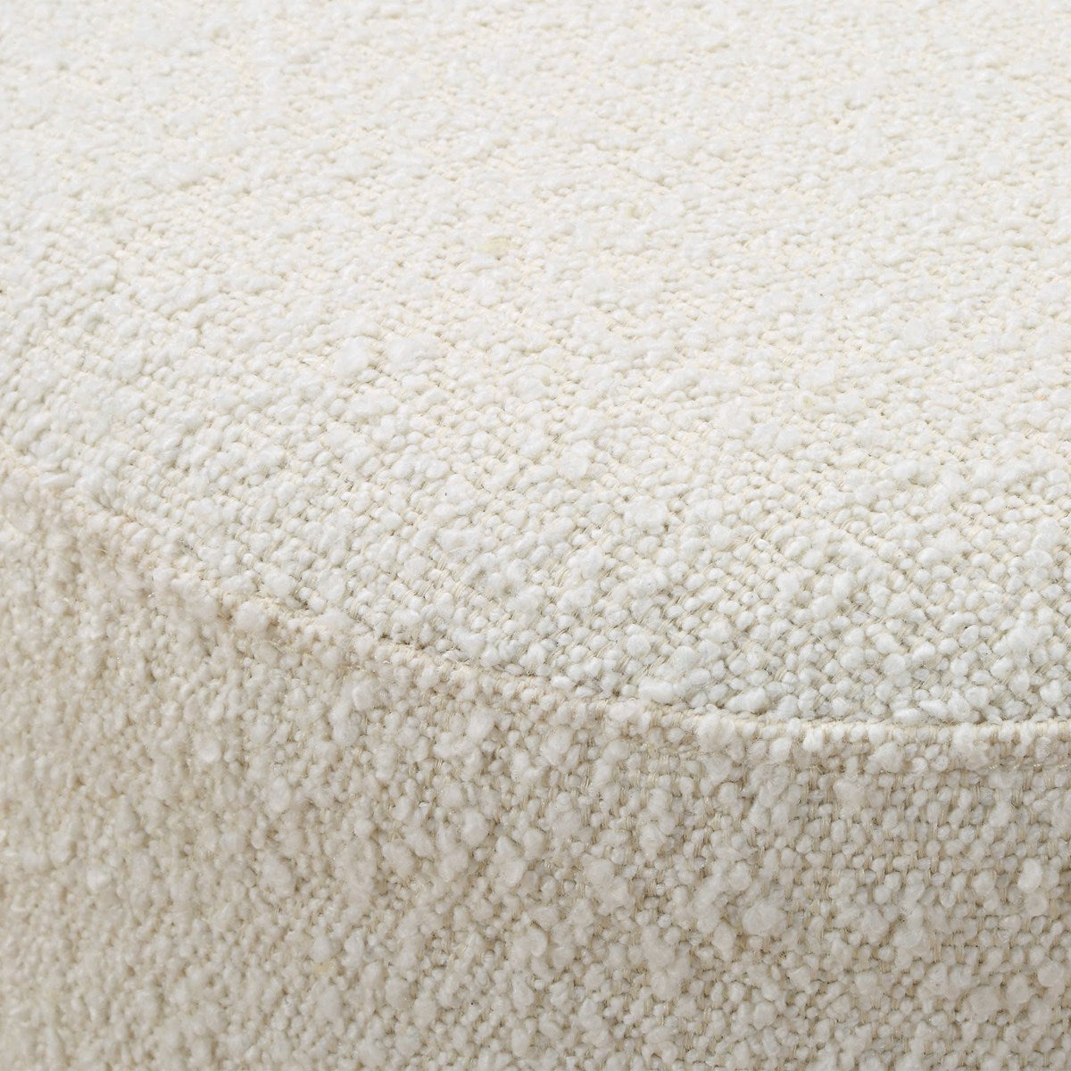 Swirls Poplar Ivory Ottoman