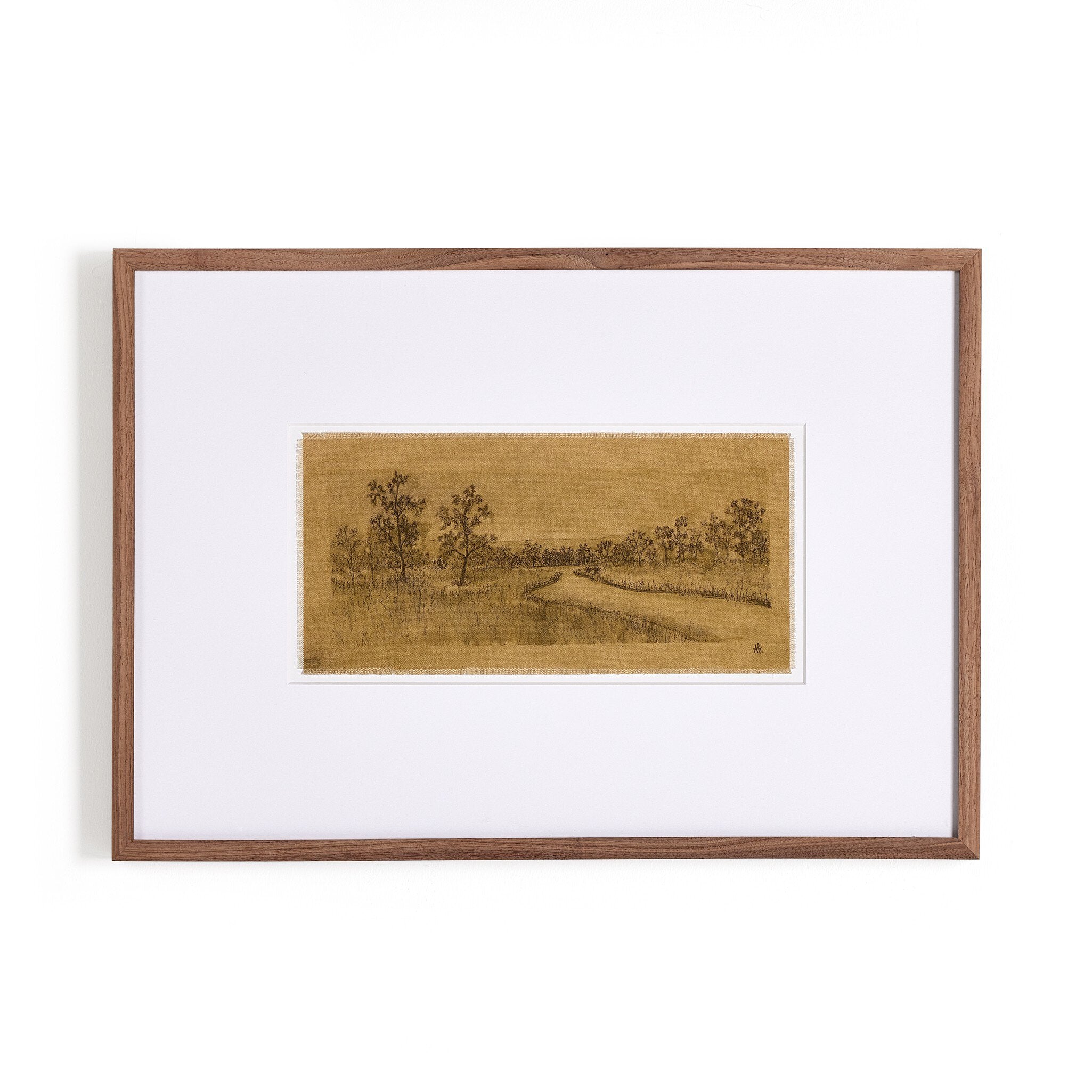 Untitled I by Aileen Fitzgerald - Rustic 1.5 Walnut