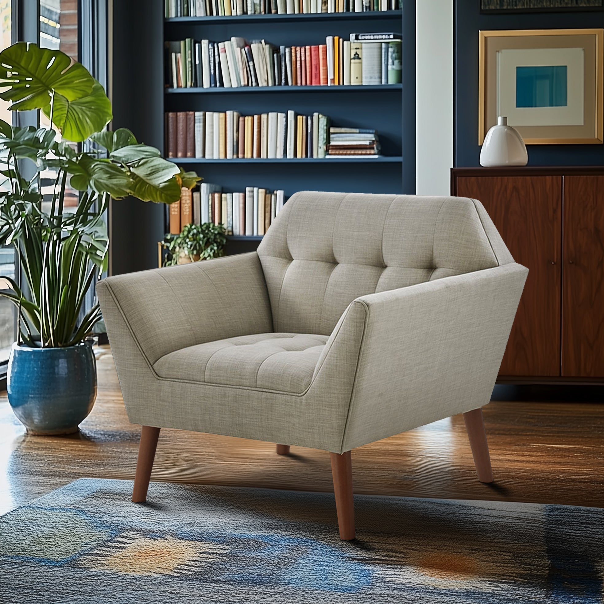 Newport Newport Wide Mid-Century Modern Lounge Chair