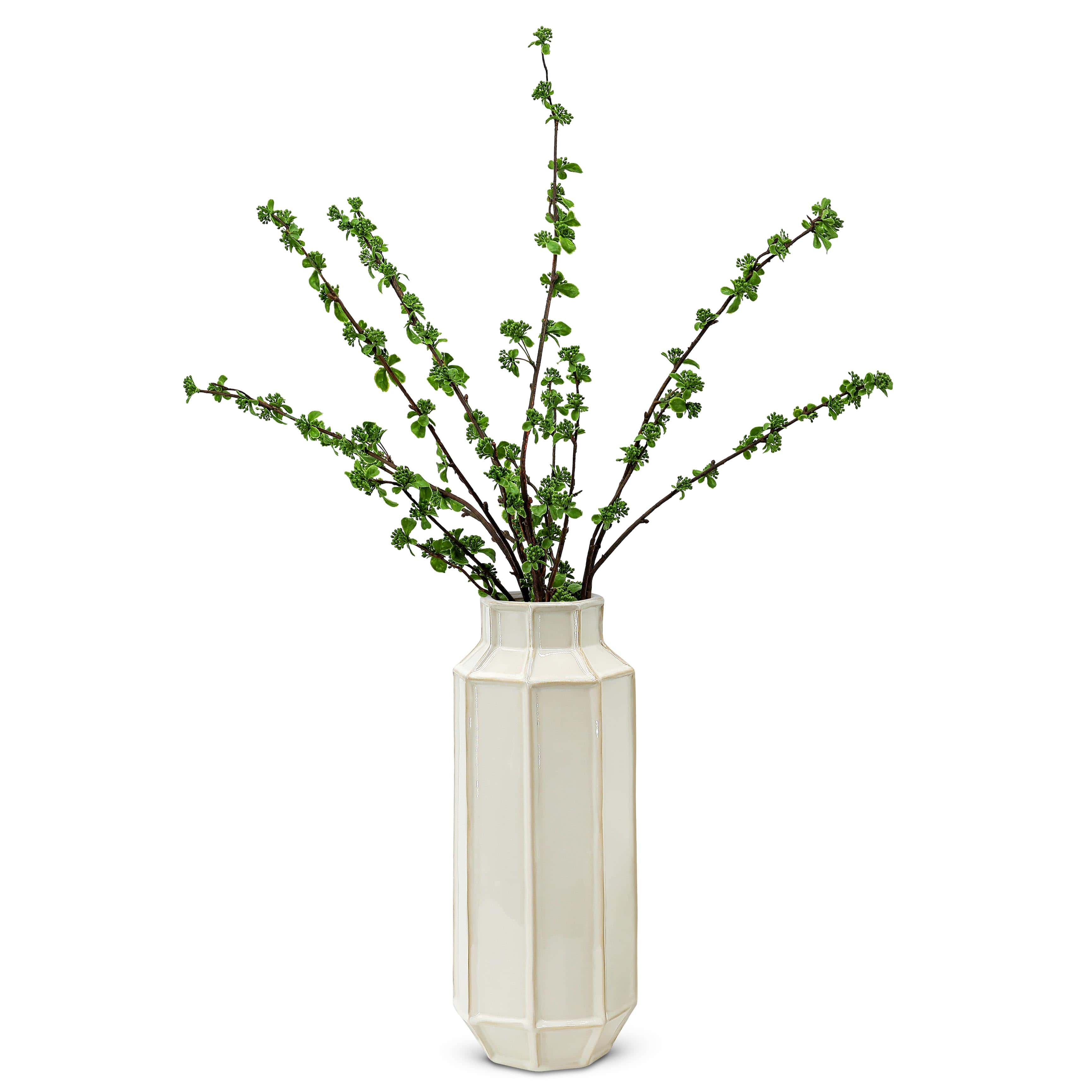 40" Faux Green Budding Branches (Set of 3)
