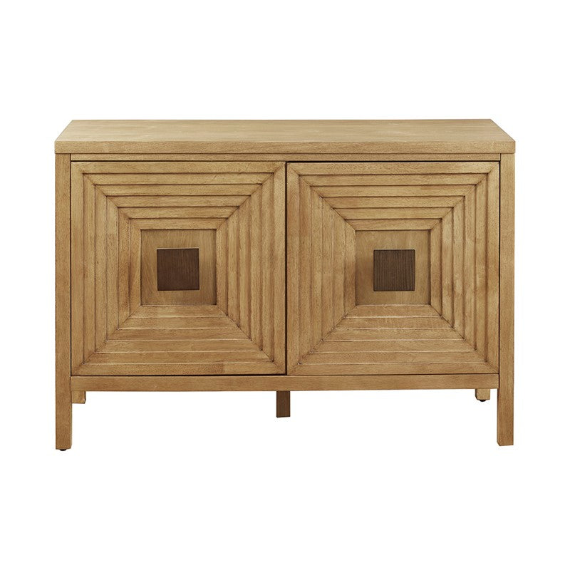 Paige Geometric 2-Door Storage Cabinet with Adjustable Shelves