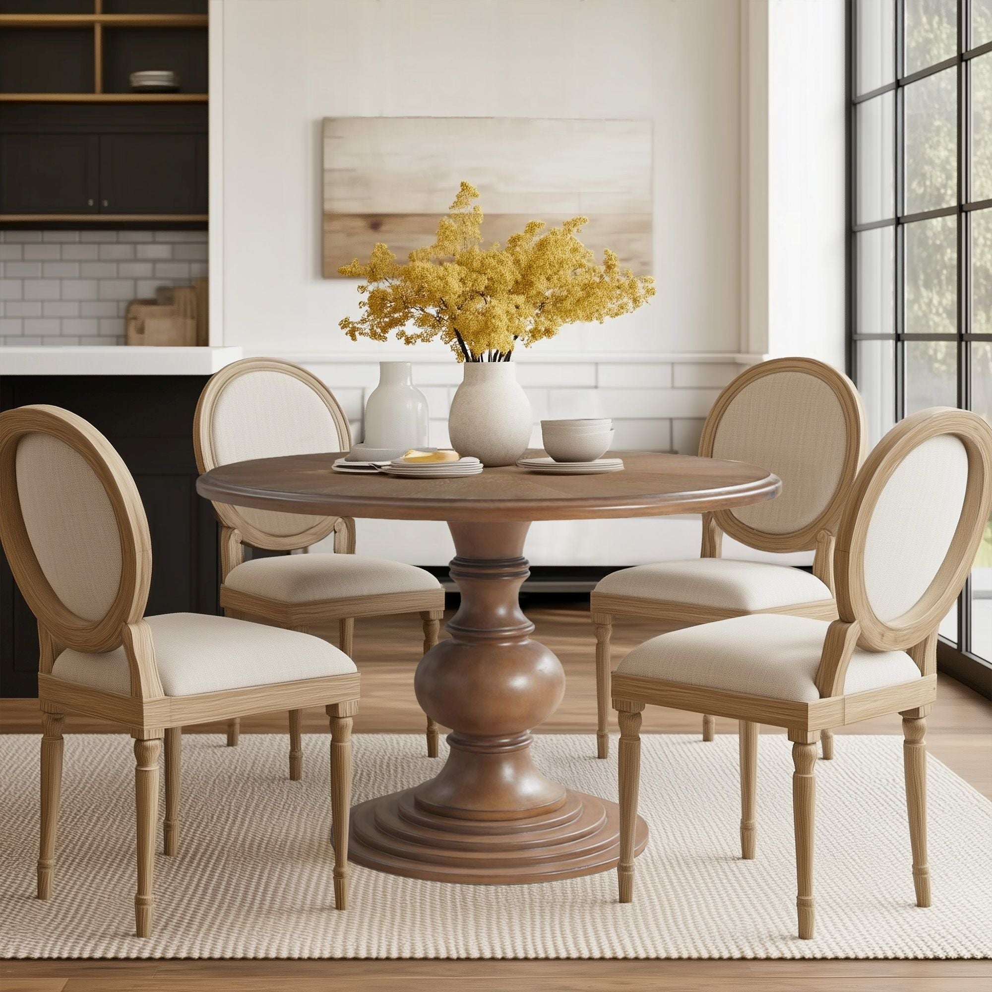 Lexi 46" Round Pedestal Dining Table