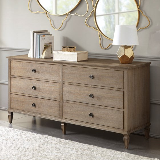 Victoria 6-drawer wood dresser