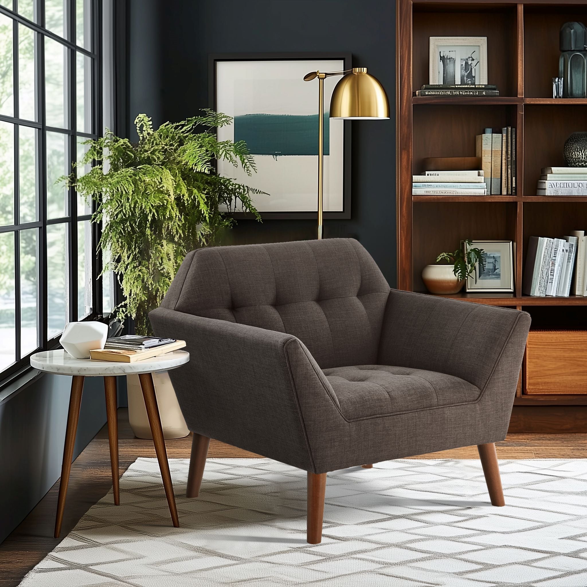 Newport Newport Wide Mid-Century Modern Lounge Chair