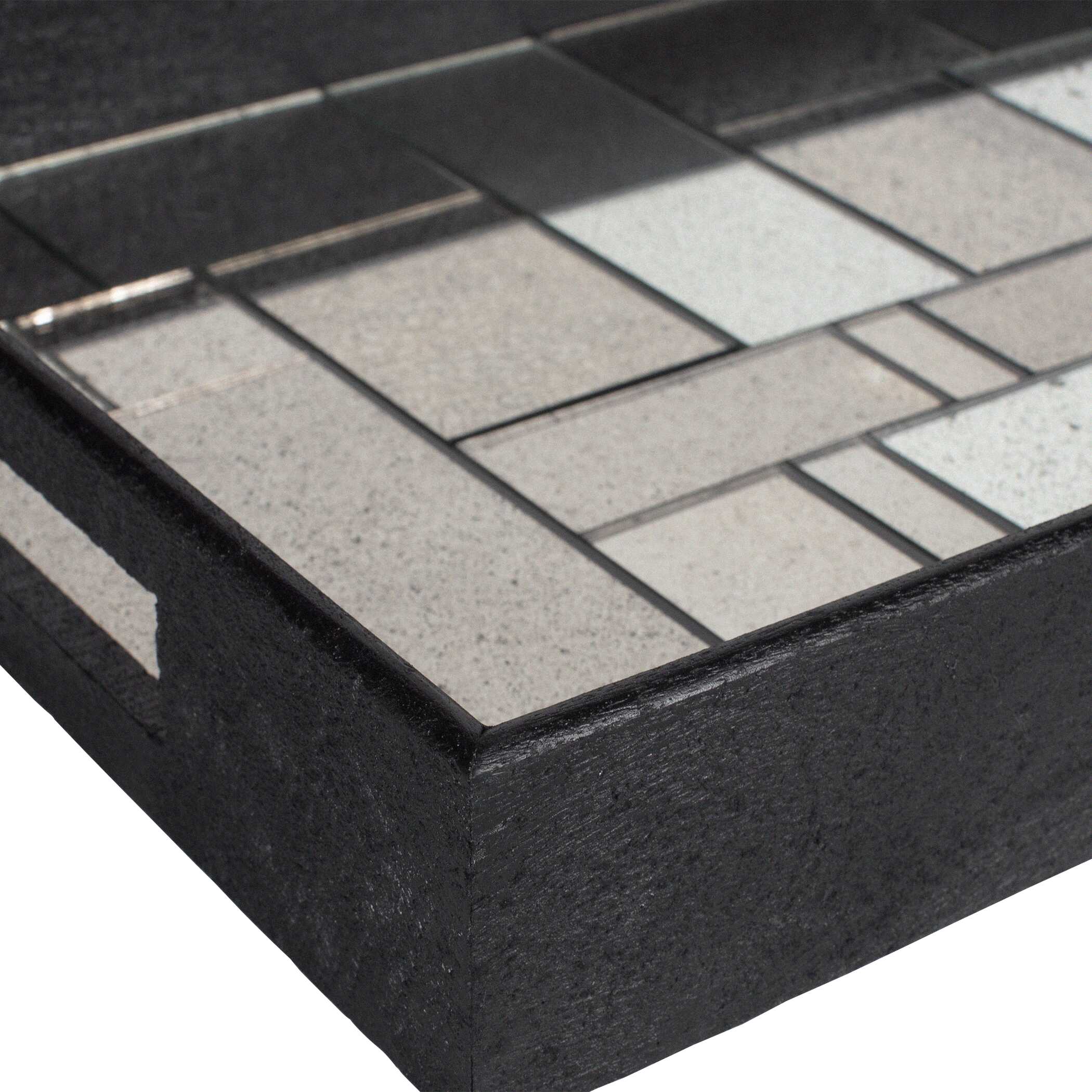 Modern Mosaic Antique Mirrored Tray