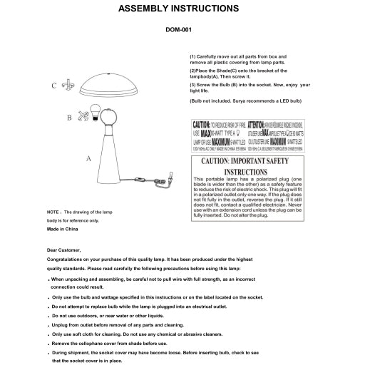 Domea Accent Table Lamp